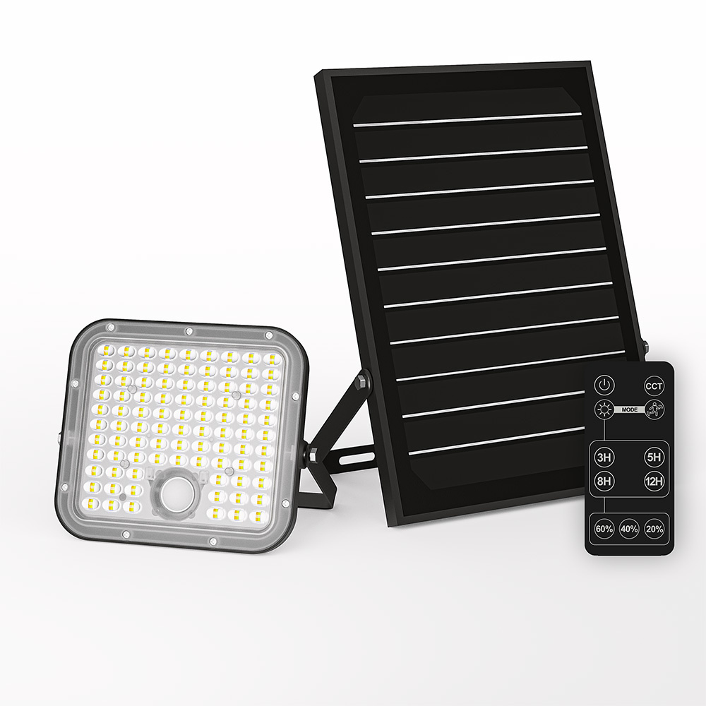 HOFTRONIC™ Vega LED Solar Breedstraler met bewegingssensor - Incl. Schemersensor - Los zonnepaneel - Schijnwerper, breedstraler - IP65 waterdicht - 180 LED's - 30 watt - 2800-6500K - Warm w