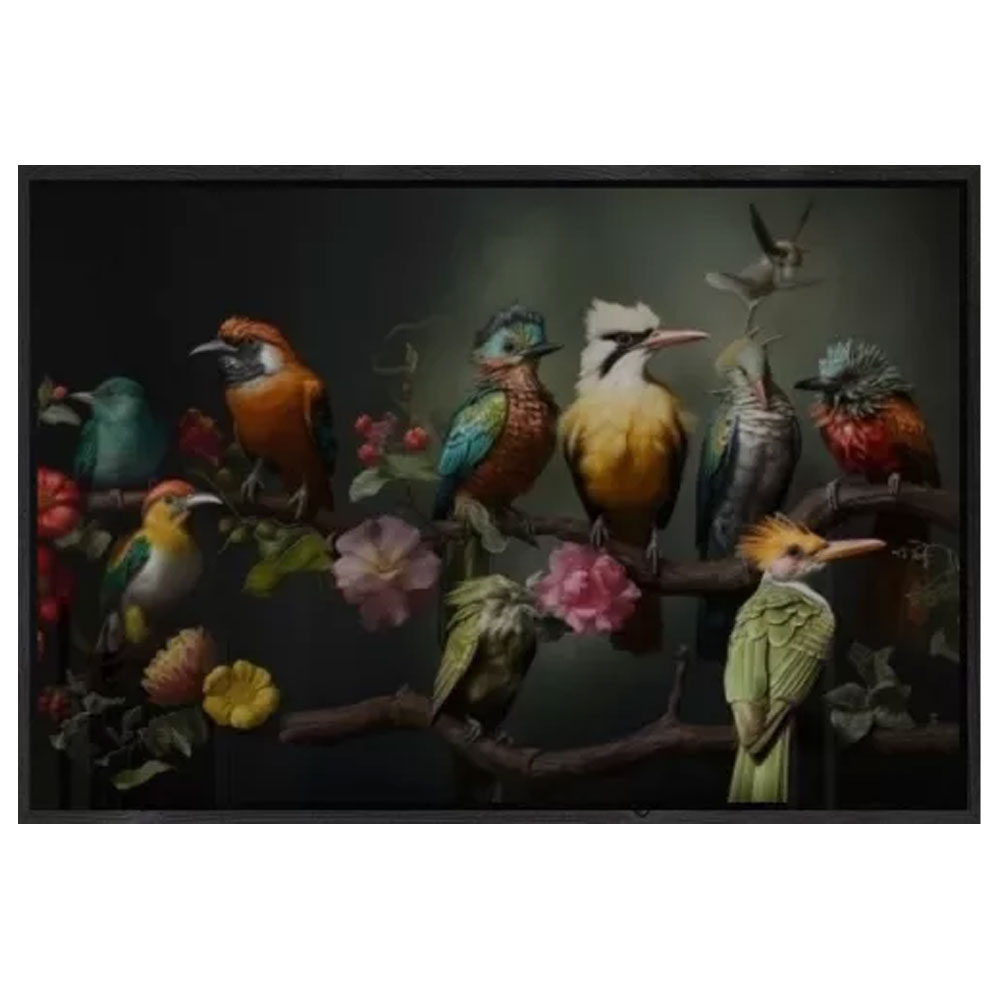 Mondiart Schilderij Choir met lijst Black