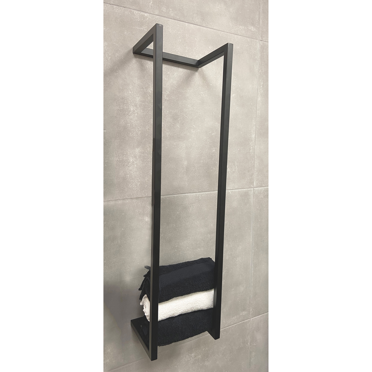 Wiesbaden Loft - Handdoekrek - 95x25x20cm - Mat Zwart