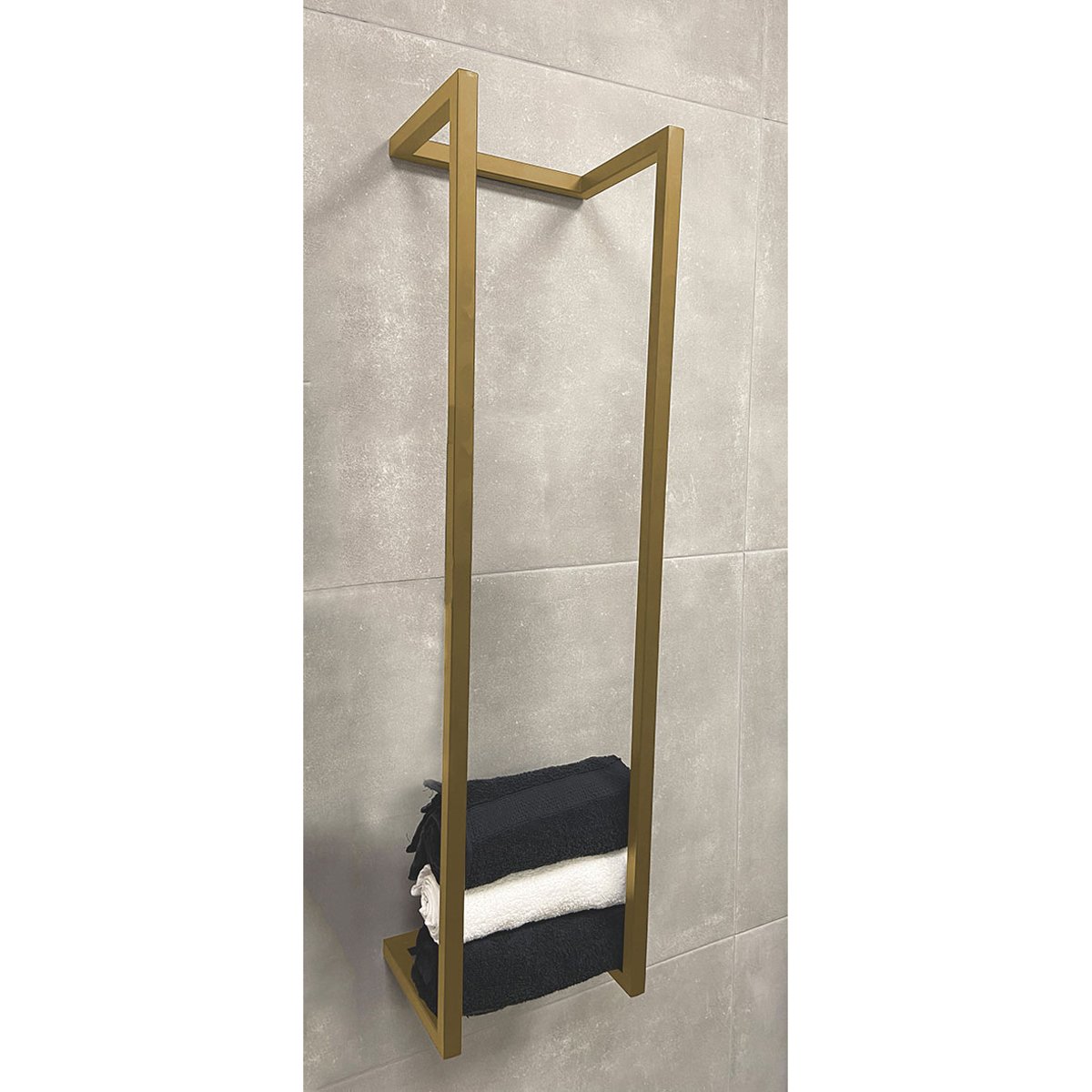 Wiesbaden Loft - Handdoekrek - 95x25x20cm - Geborsteld Messing
