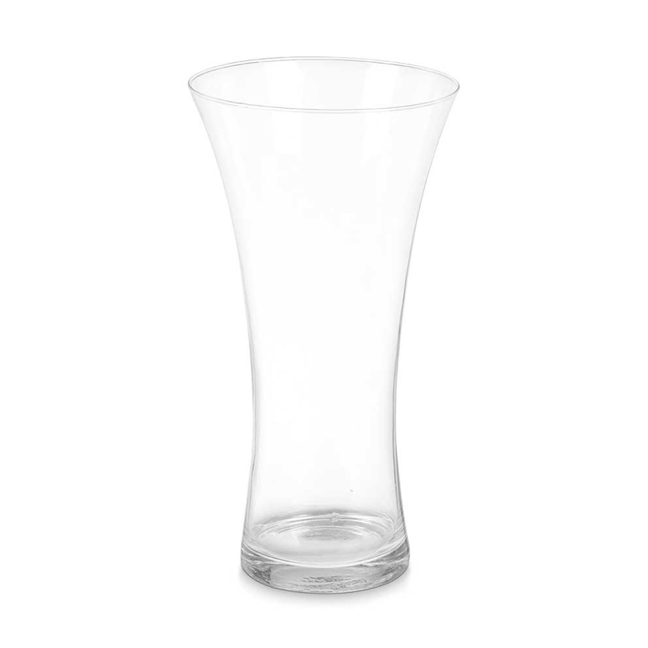 Giftdecor Bloemenvaas klassiek - transparant glas - D18 x H37 cm - trompet model - boeketvaas - 5 liter -