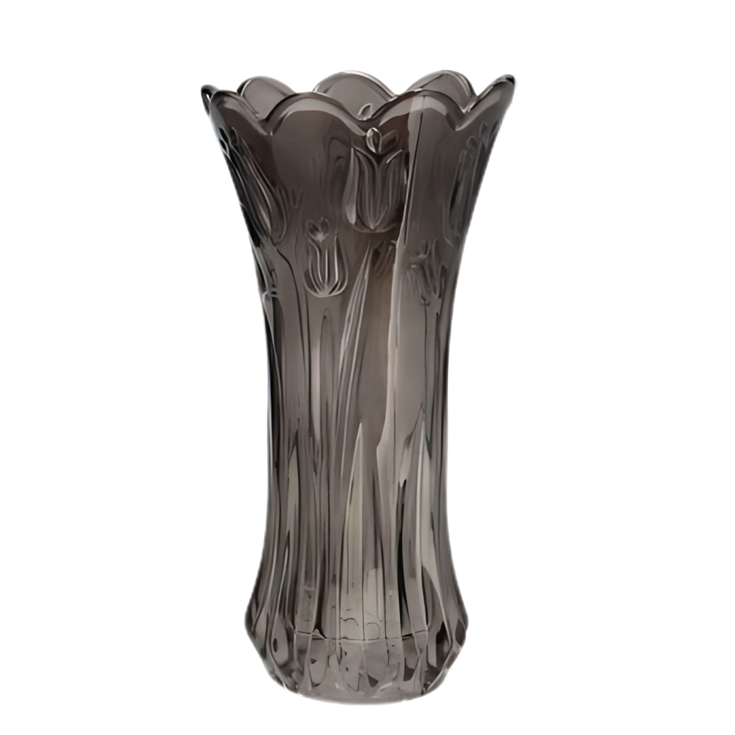 DK Design Bloemenvaas Delight - boeket vaas - glas - antraciet - 15 x 30 cm -