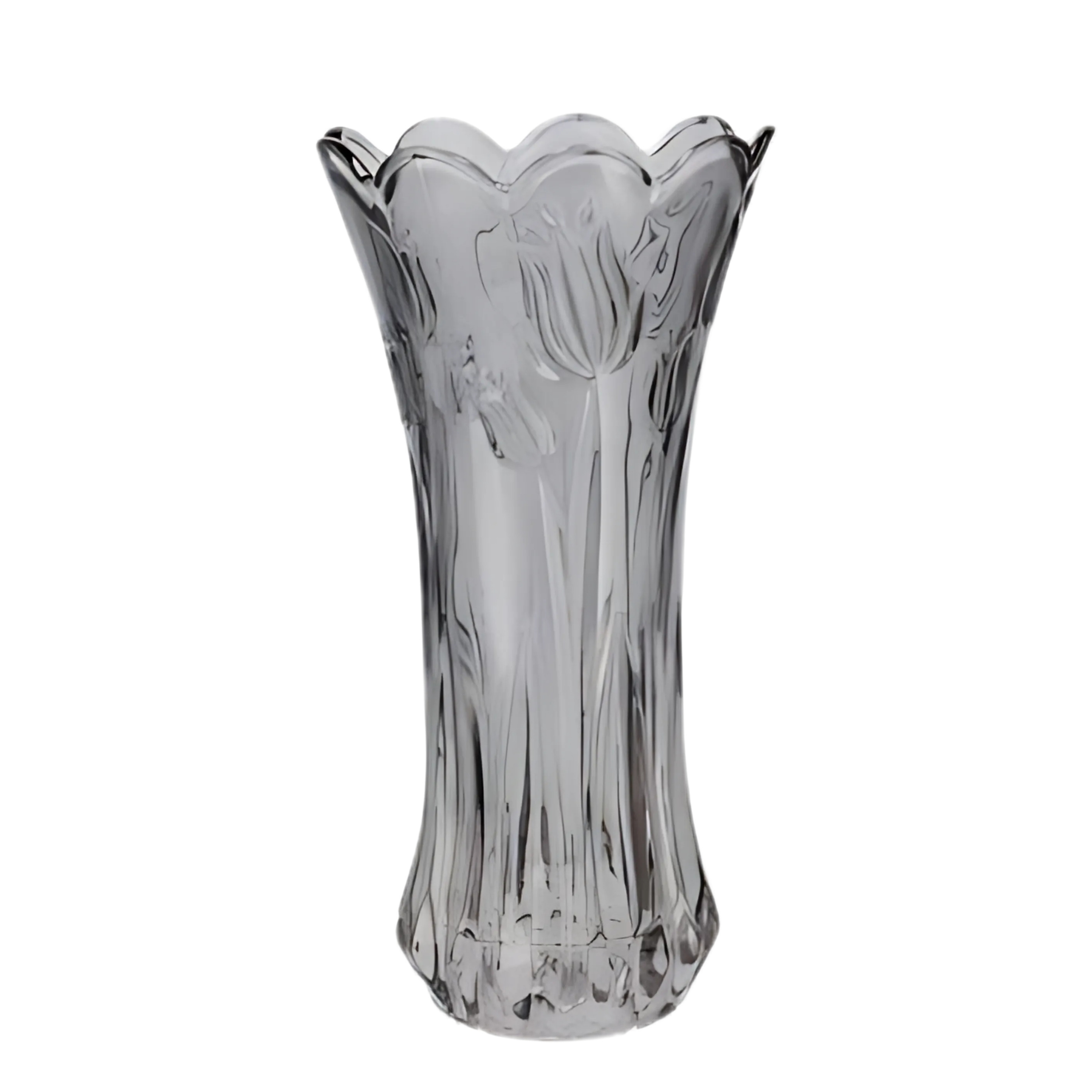 DK Design Bloemenvaas Delight - boeket vaas - glas - lichtgrijs - 15 x 30 cm -