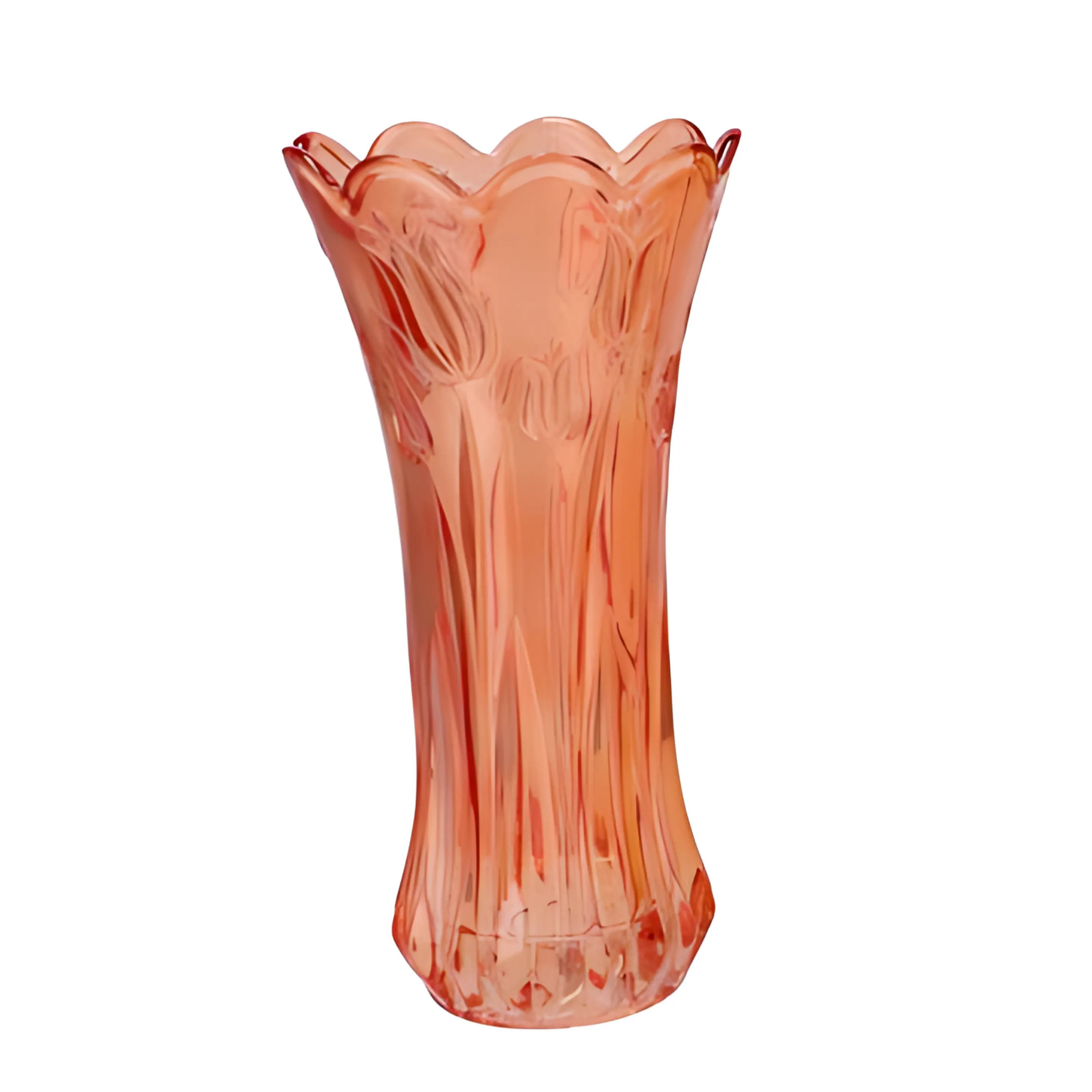 DK Design Bloemenvaas Delight - boeket vaas - glas - oranje - 15 x 30 cm -