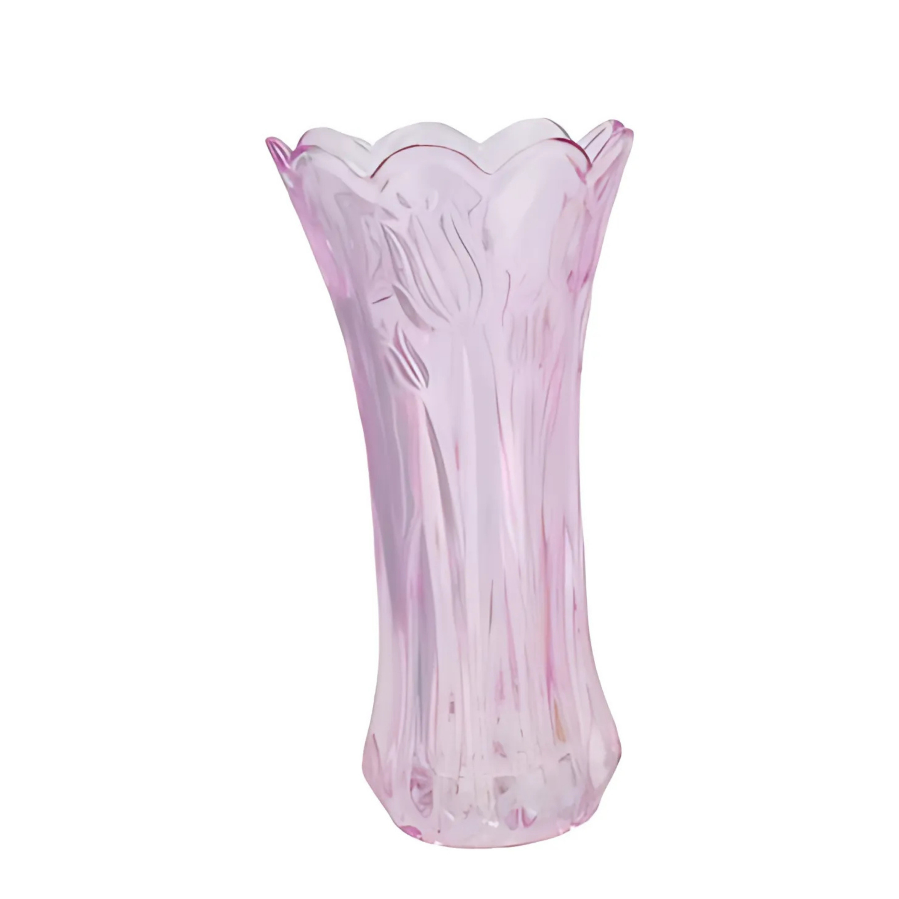 DK Design Bloemenvaas Delight - boeket vaas - glas - pastel paars - 15 x 30 cm -