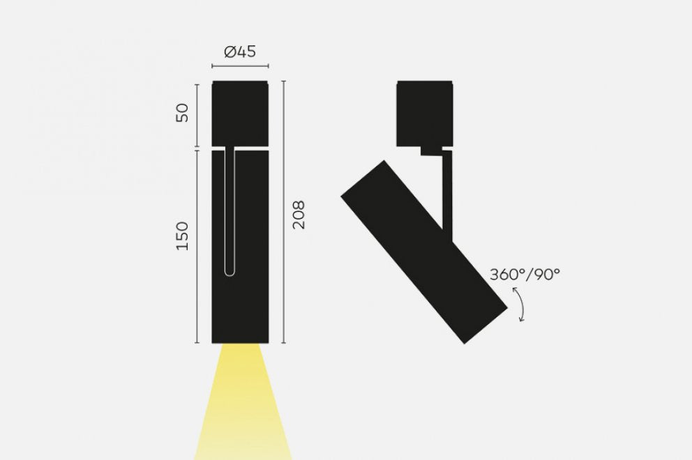 Kreon  Holon 40 directional single surface mounted Spot (20°)