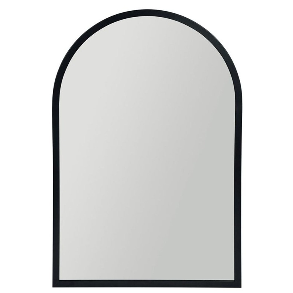 OSTARIA Wandspiegel Arch - zwart - metaal - halfrond - x 50 cm - wanddecoratie spiegels -
