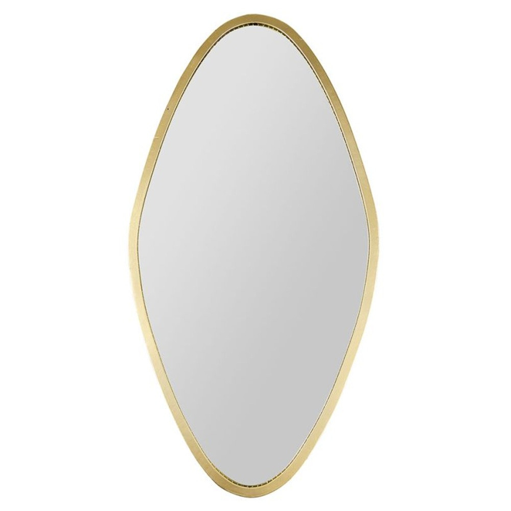 OSTARIA Wandspiegel Mineral - goud - metaal - ovaal - 27 x 53 cm - wanddecoratie spiegels -