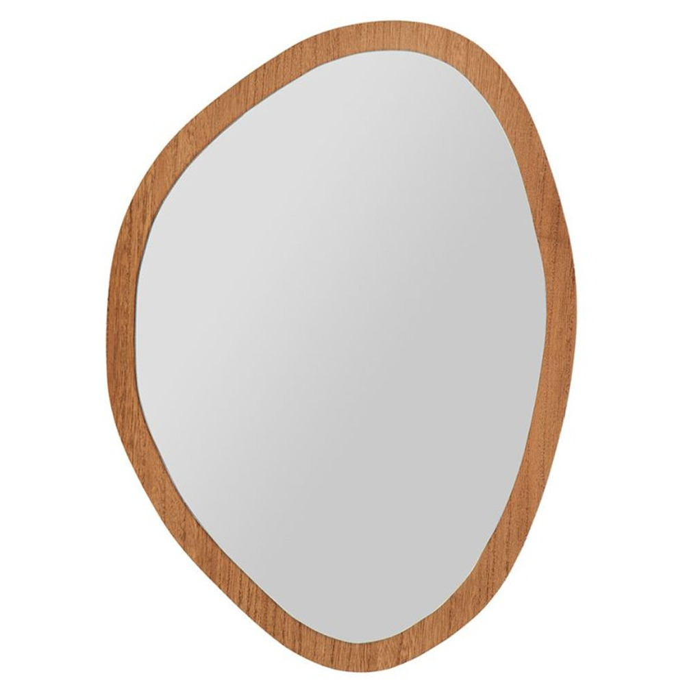 OSTARIA Wandspiegel Flow - donker hout - organische vorm - x 50 cm - wanddecoratie spiegels -
