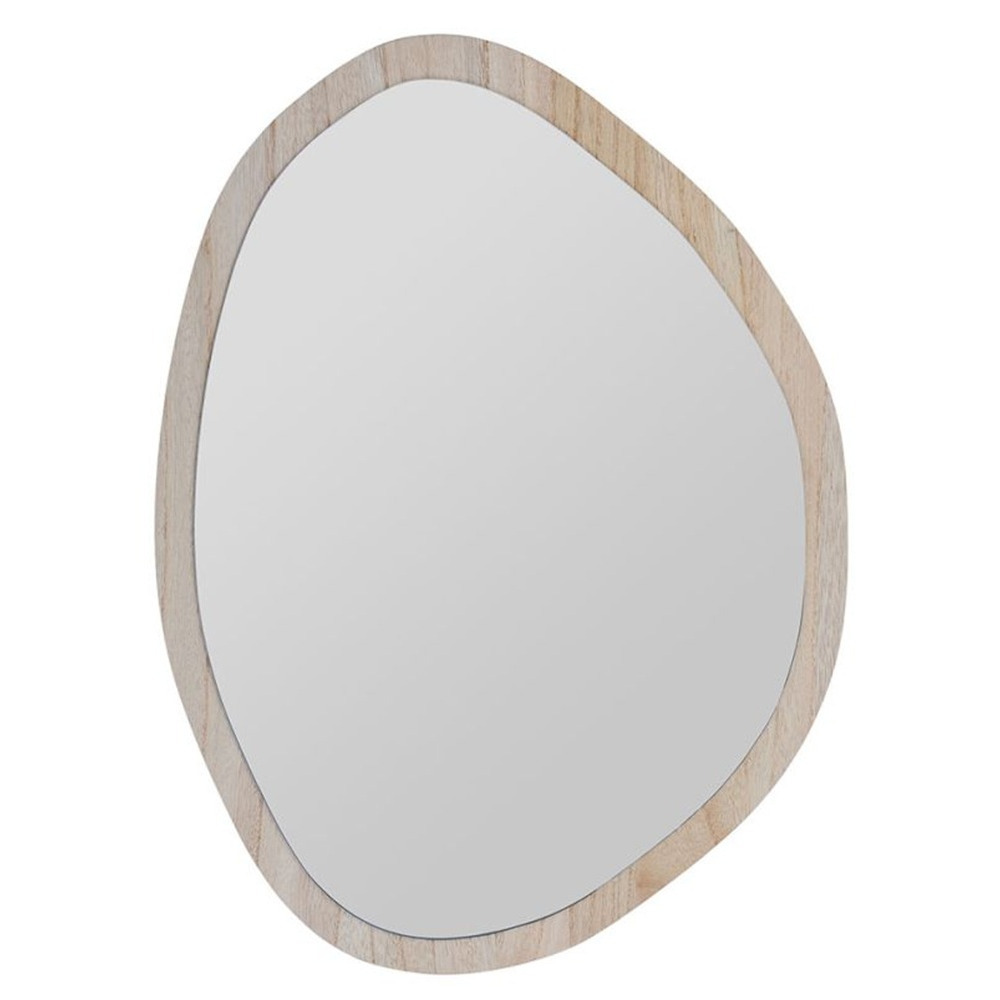 OSTARIA Wandspiegel Flow - blank hout - organische vorm - x 60 cm - wanddecoratie spiegels -