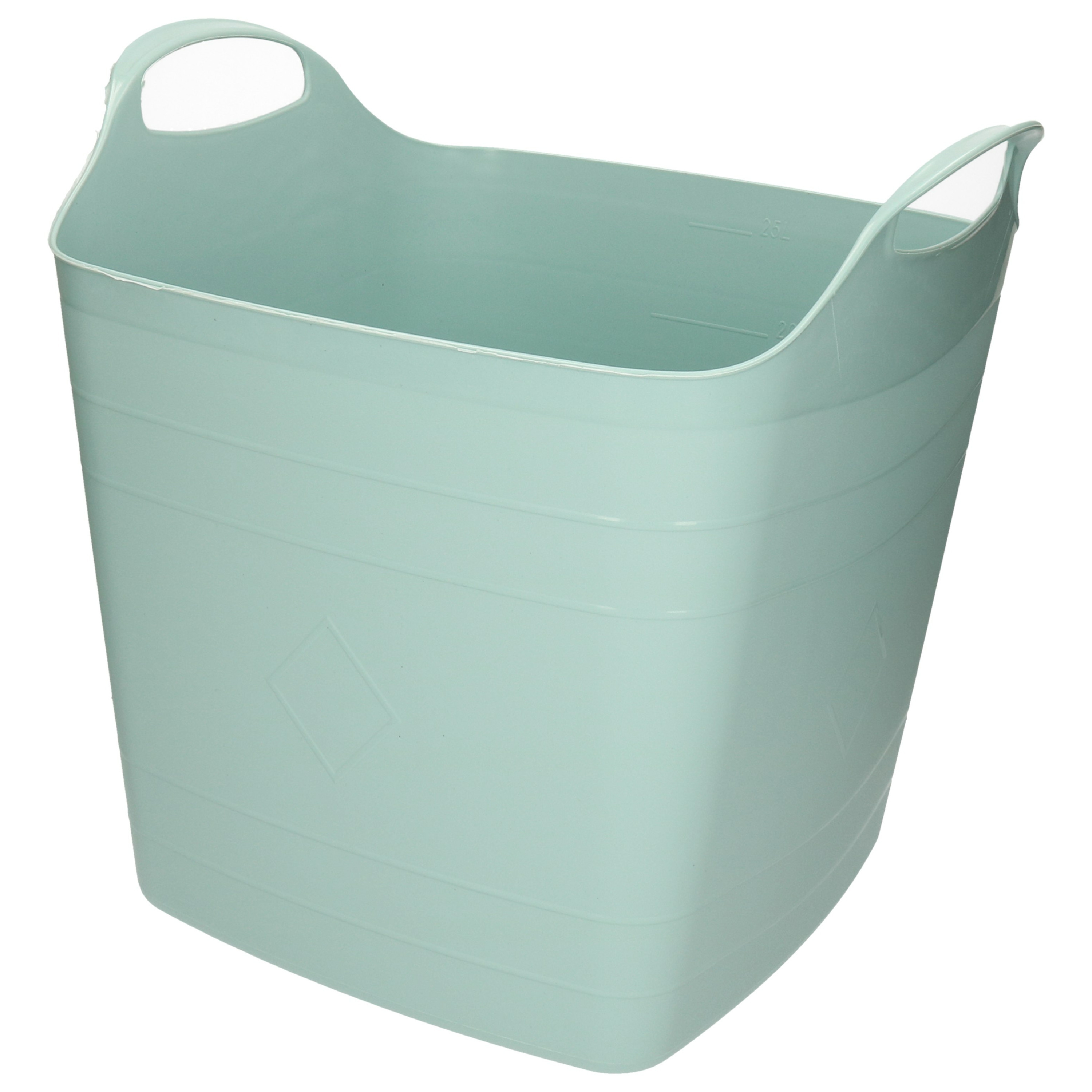 Bathroom Solutions Flexibele kuip - mintgroen - 25 liter - kunststof - emmer - wasmand -