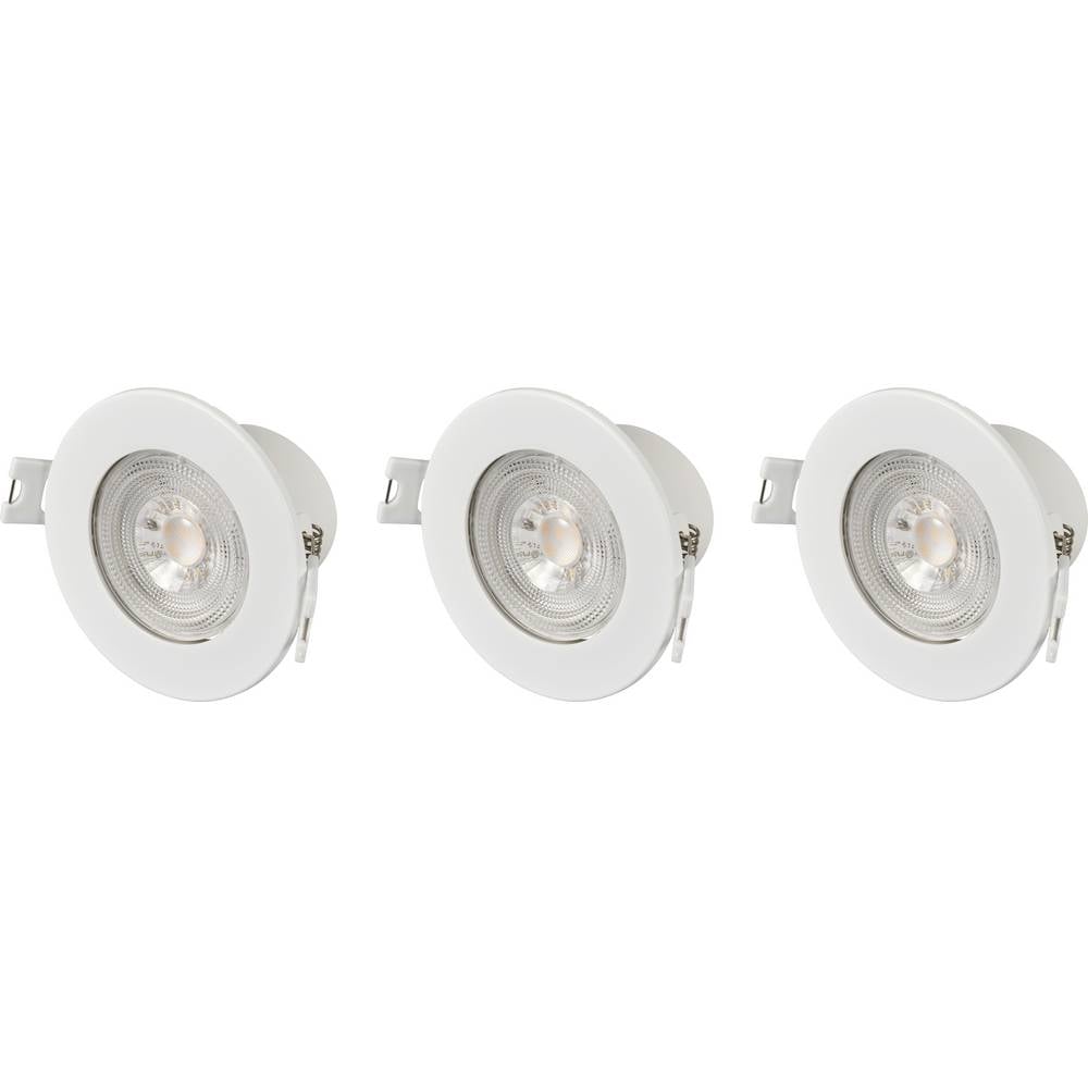 Sygonix SY-6418008 LED-inbouwlamp Set van 3 stuks LED LED 5.5 W Wit