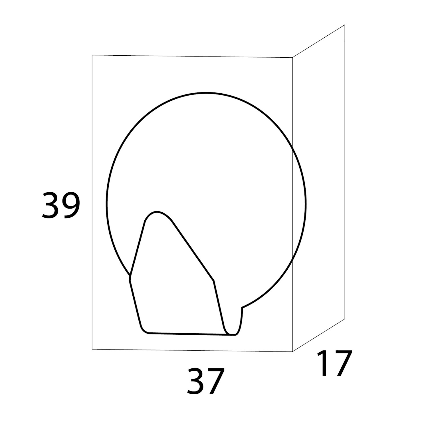 Tiger Baseline Round Small Handdoekhaak Wit