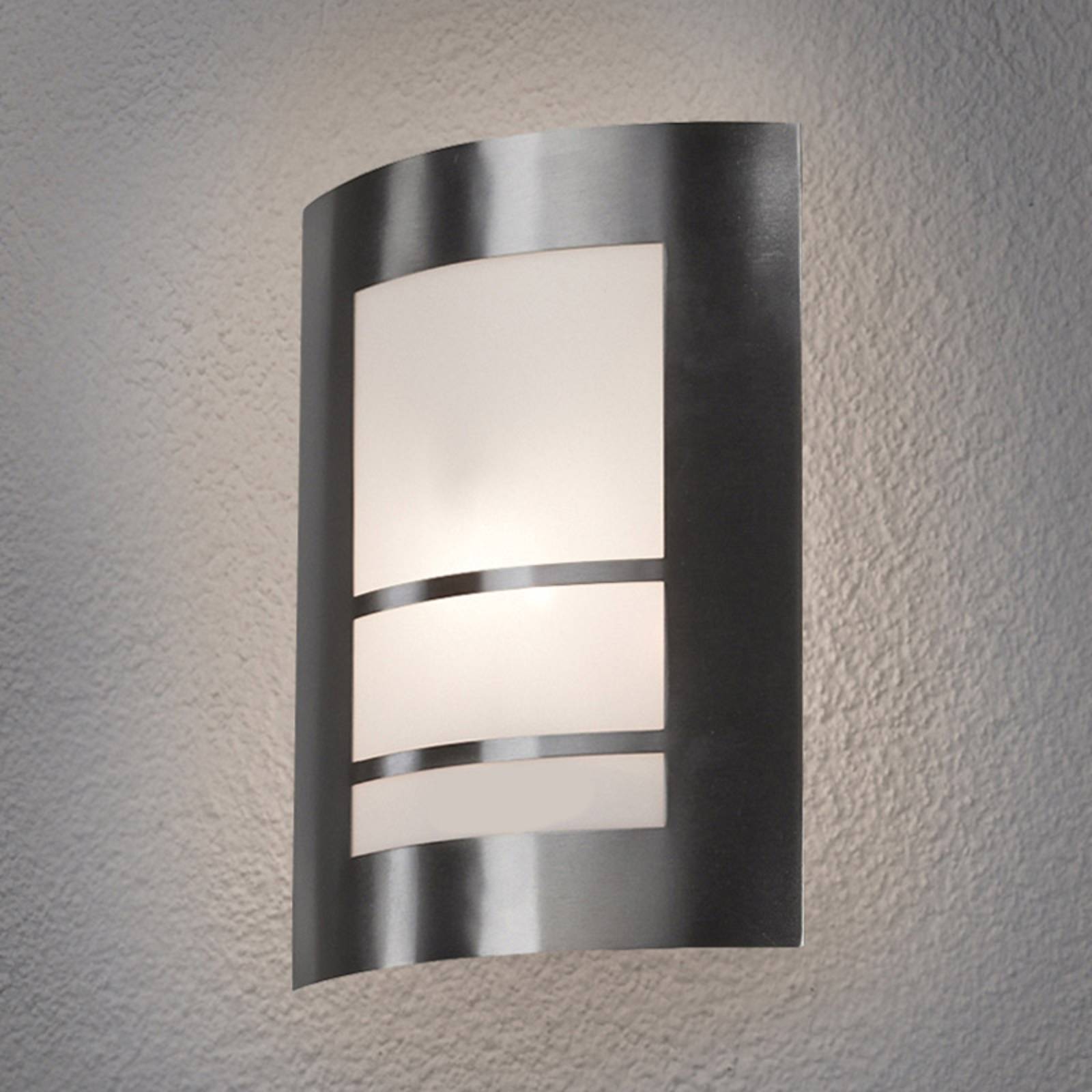LINDBY Mooie LED-buitenwandlamp Katalea in zilver