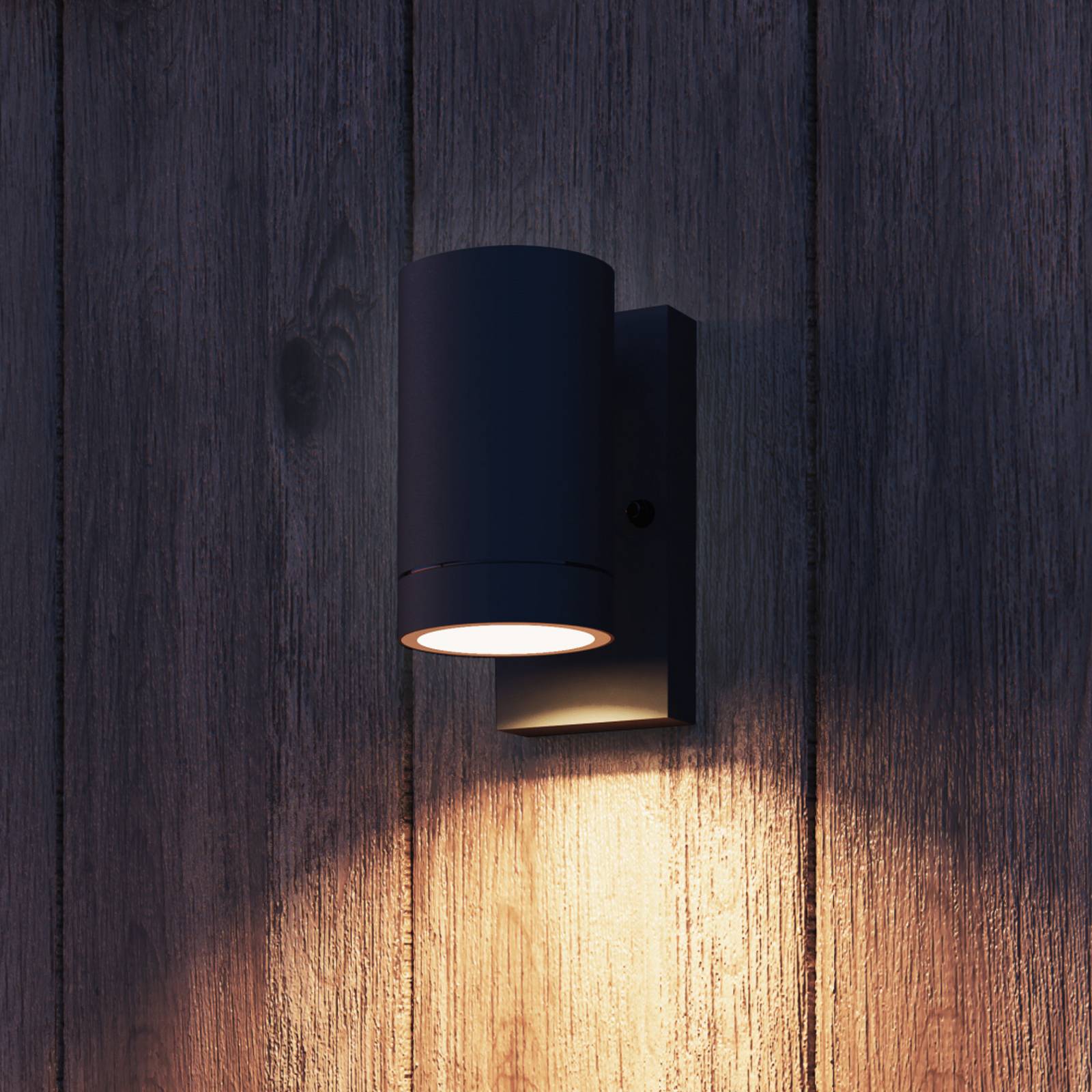 Calex buitenwandlamp Alba GU10, downlight, zwart, sensor