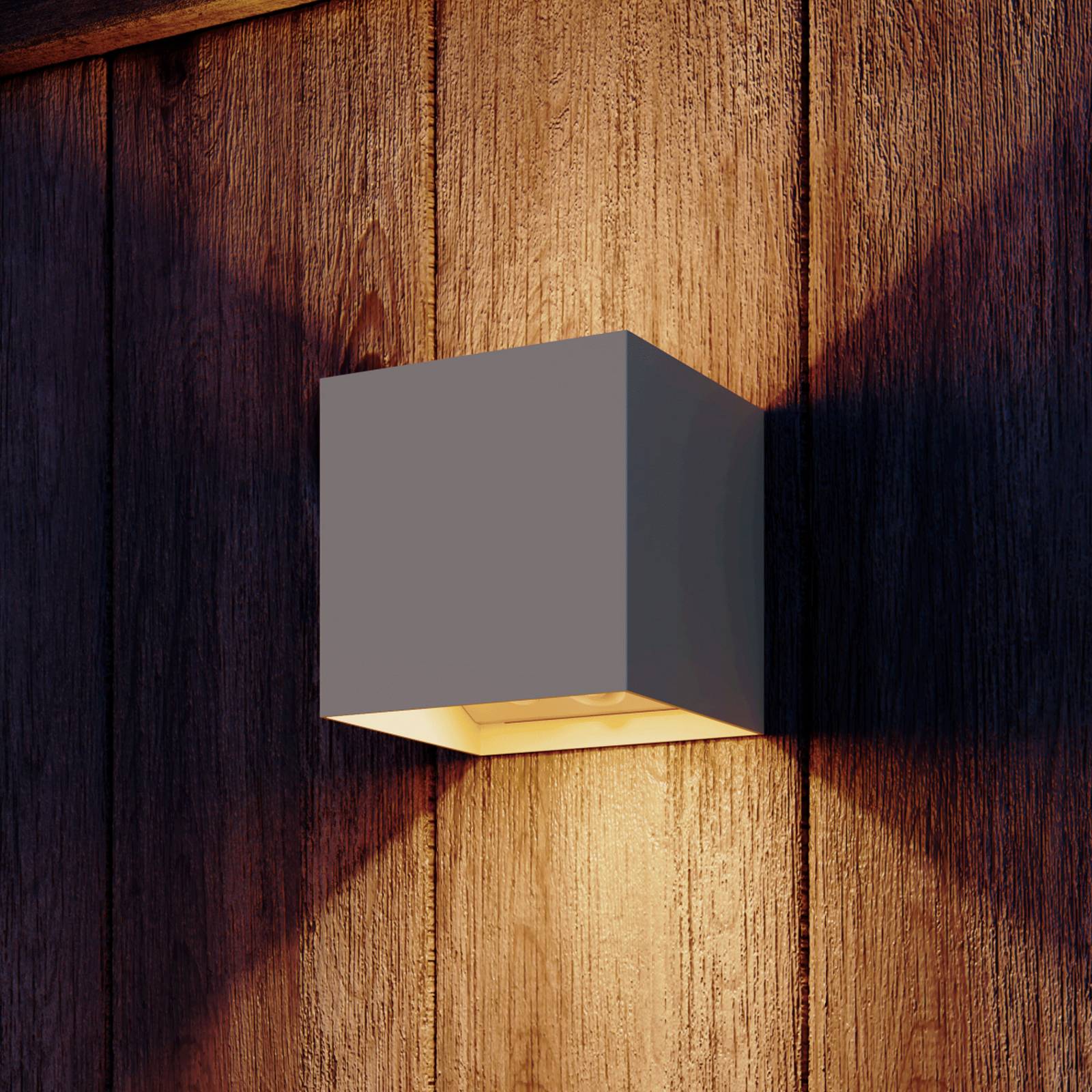 Calex LED accu sensor buiten wandlamp Volterra, zand, IP44