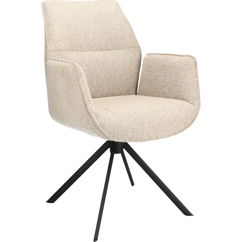 Budget Home Store Eetkamerstoel Odin met arm Beige