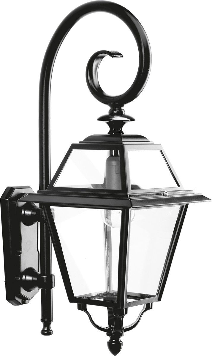 Ks verlichting 240v muurlamp amstenrade hg zwart - 