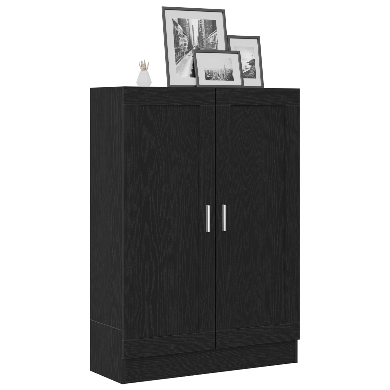 vidaXL Boekenkast 82,5x30,5x115 cm bewerkt hout zwart eikenkleurig