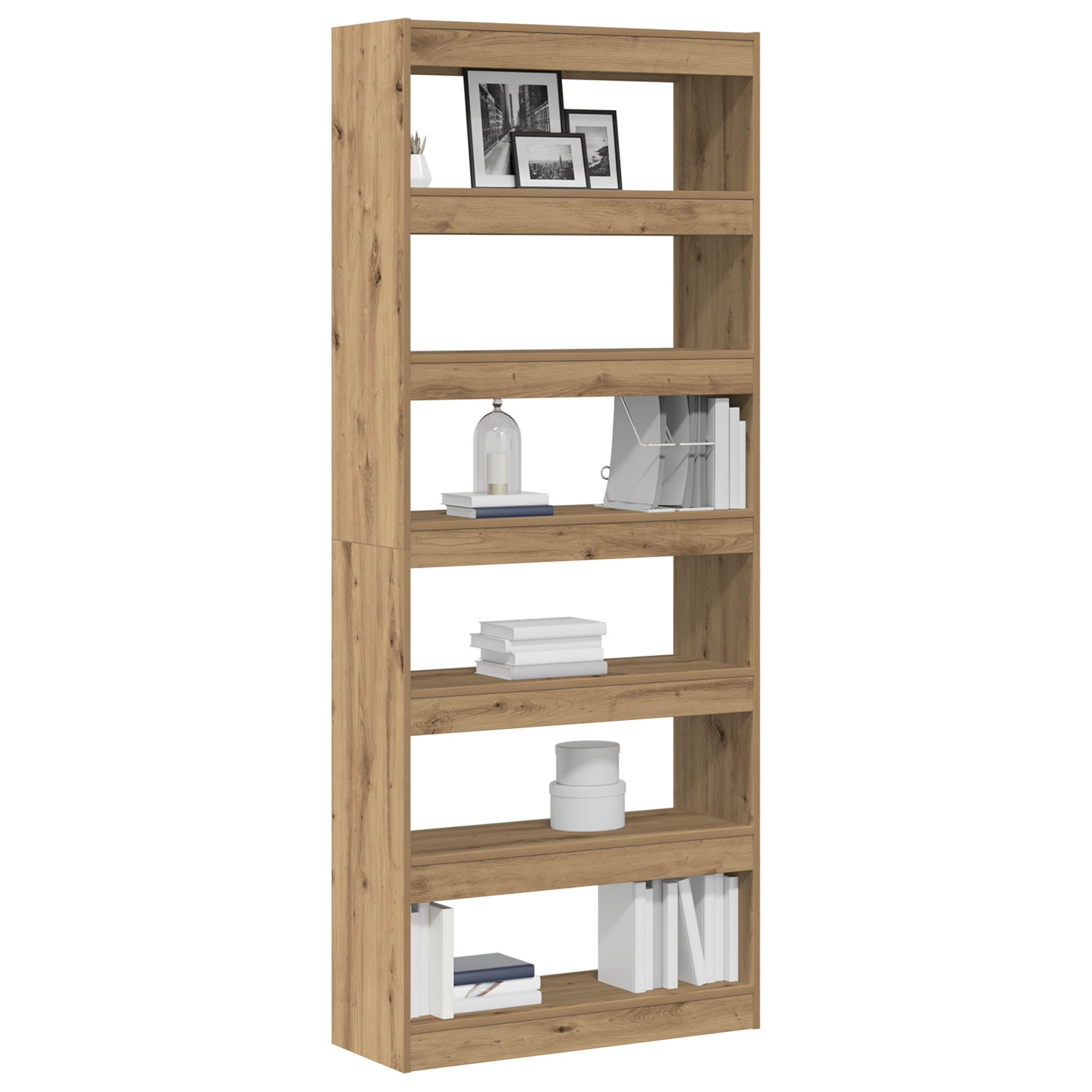 vidaXL Boekenkast/Roomdivider Artisan Eiken 80x30x198 cm