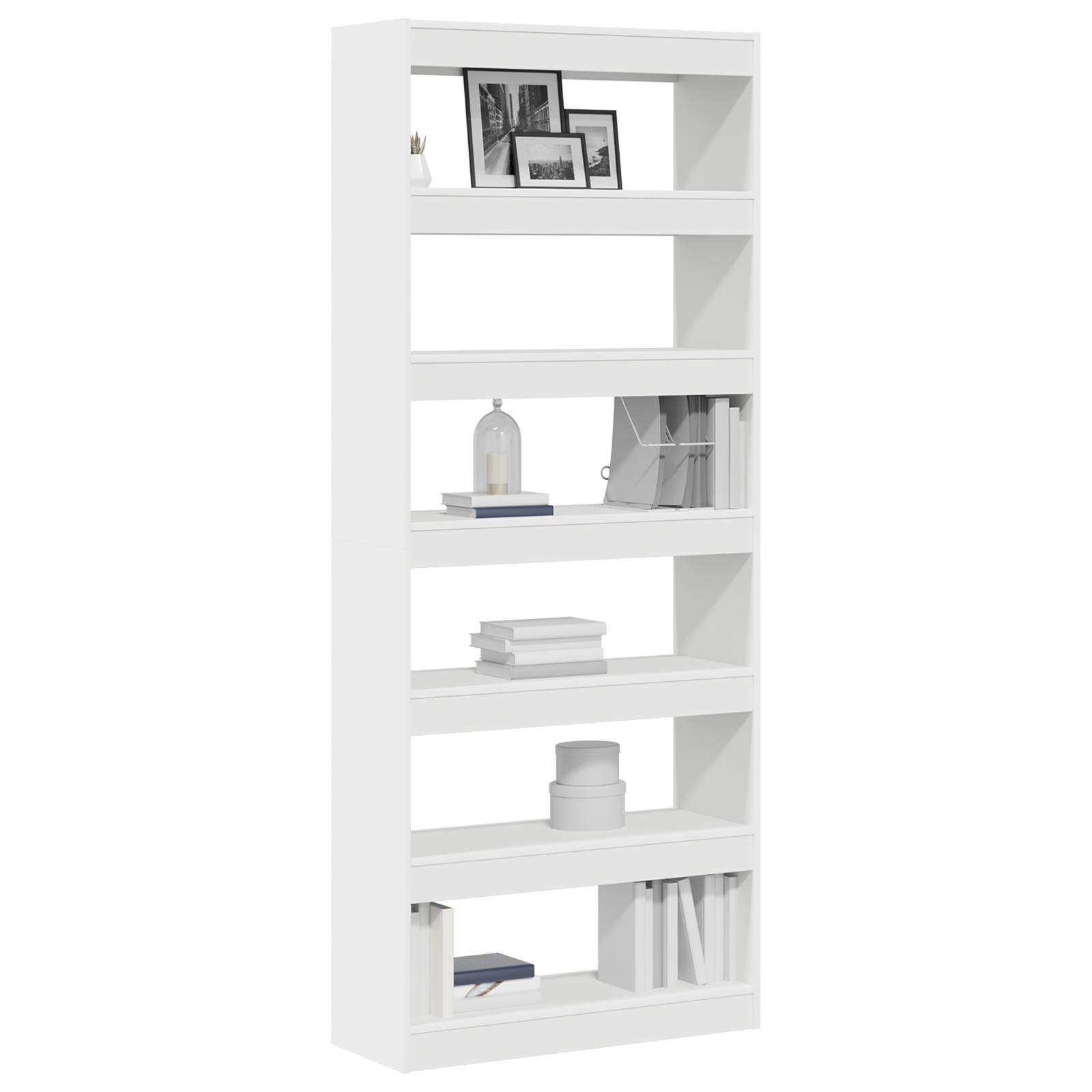 vidaXL Boekenkast/Kamer Scheiding Wit 80x30x198 cm