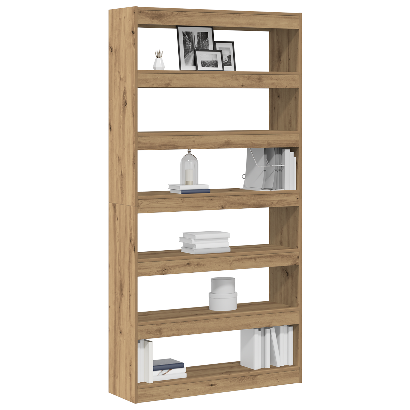 vidaXL Boekenkast/Kamerdivider Artisan Eik 100x30x198 cm