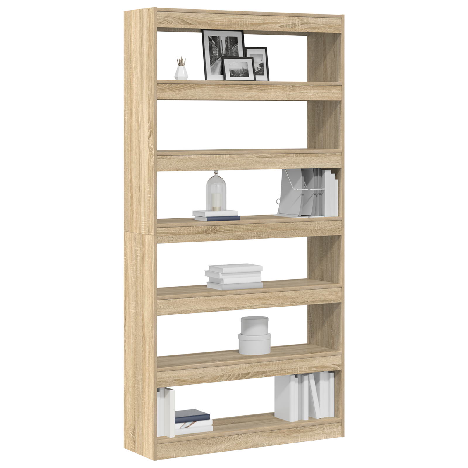vidaXL Boekenkast/Roomdivider Sonoma Eiken 100x30x198 cm