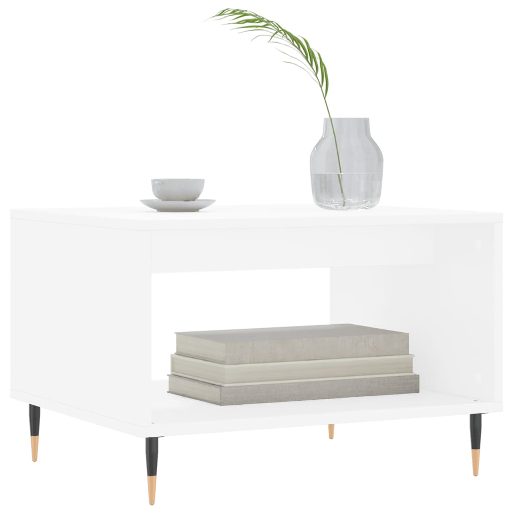 vidaXL Salontafel 60x50x40 cm bewerkt hout wit