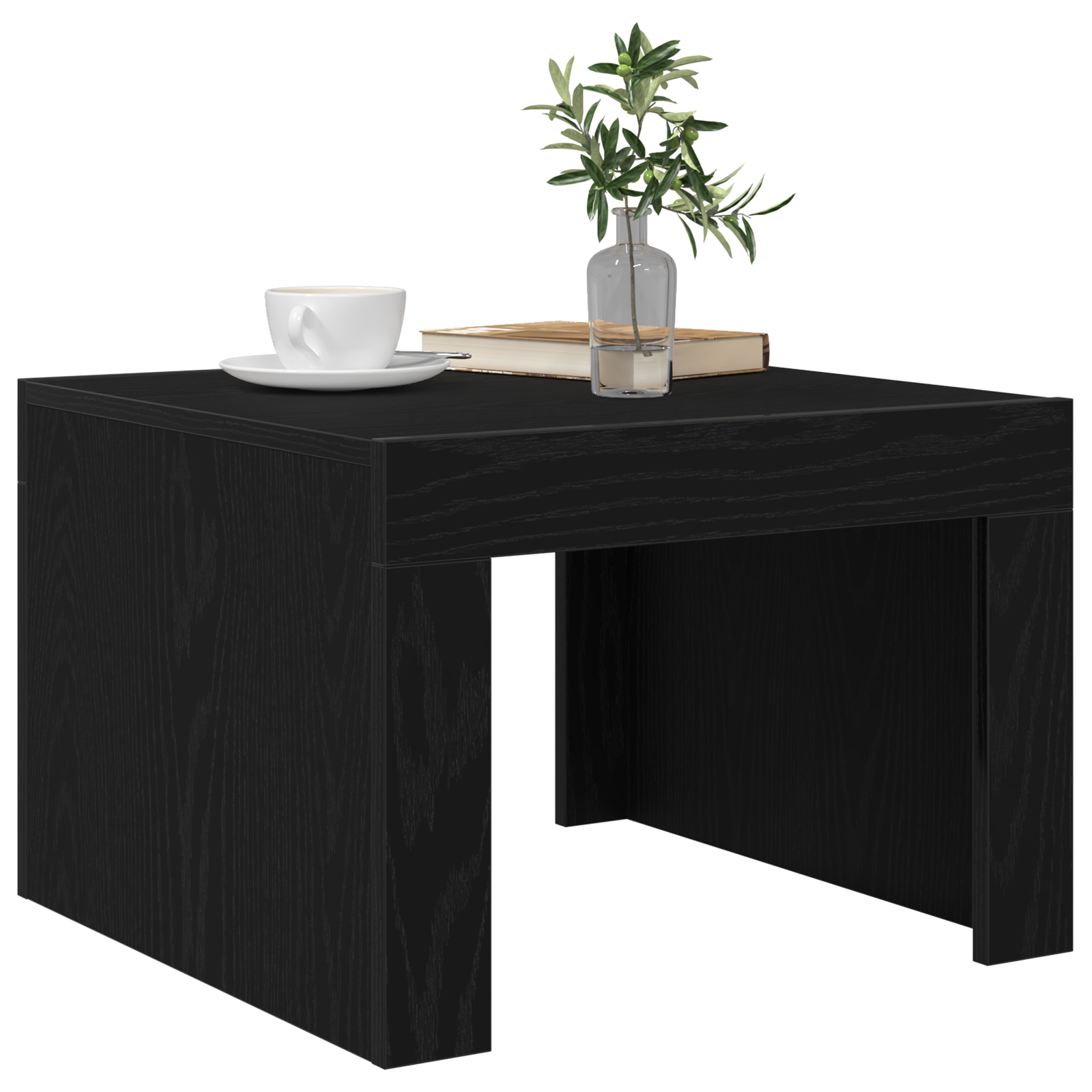 vidaXL Salontafel Zwart eiken 50 x 50 x 35 cm Bewerkt hout