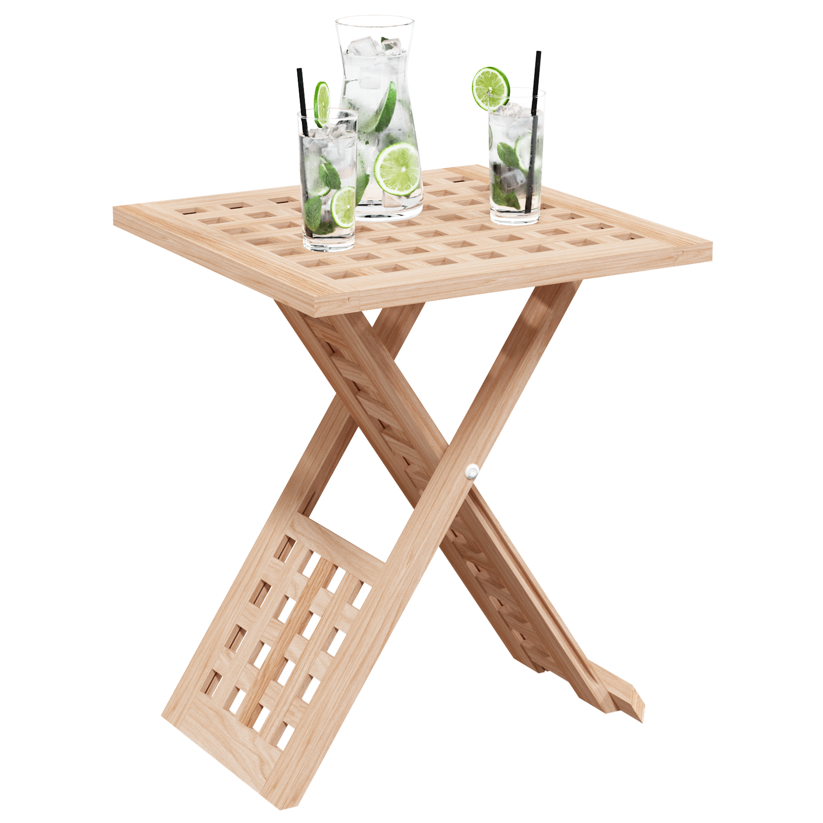 vidaXL Salontafel inklapbaar 33x33x40,5 cm massief walnotenhout