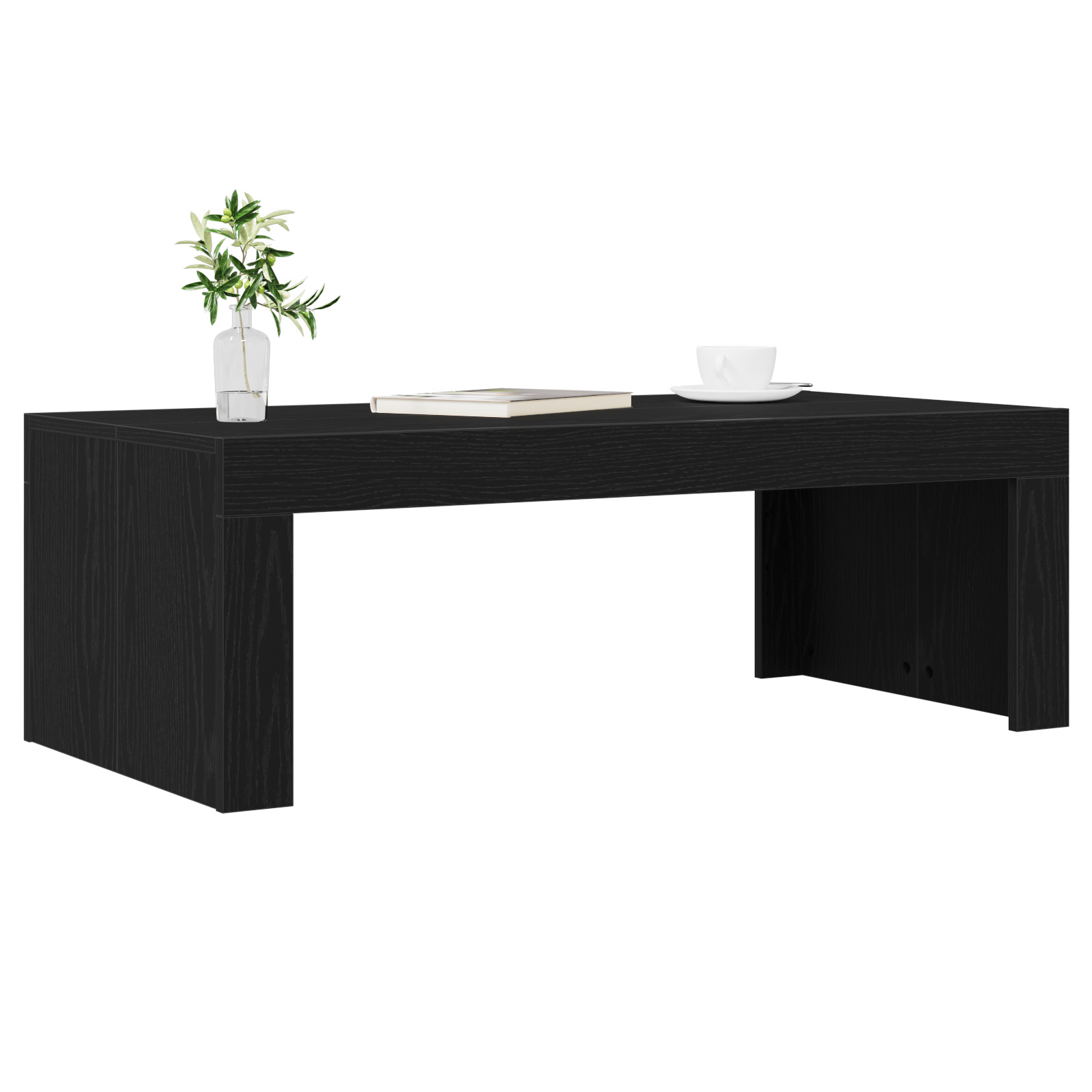 vidaXL Salontafel 102x50x35 cm bewerkt hout zwart eikenkleurig