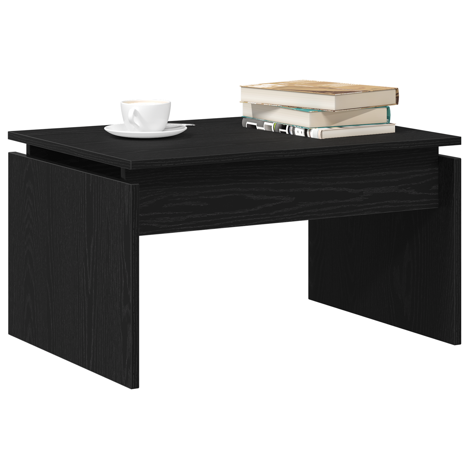 vidaXL Salontafel Zwart Eiken 68x38x50 cm Samengesteld Hout