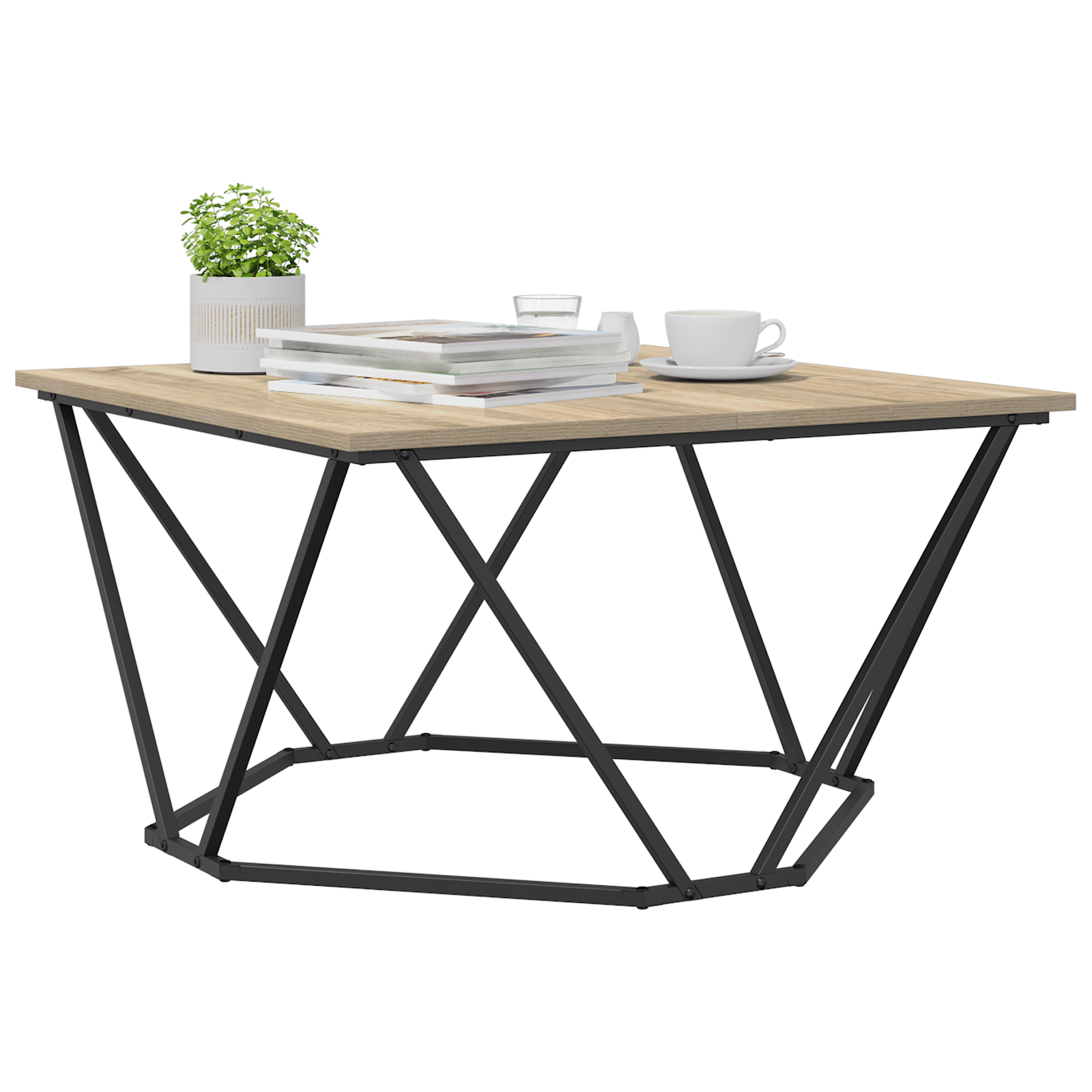 vidaXL Salontafel Sonoma Eiken 80x80x45 cm Geengineerd Hout