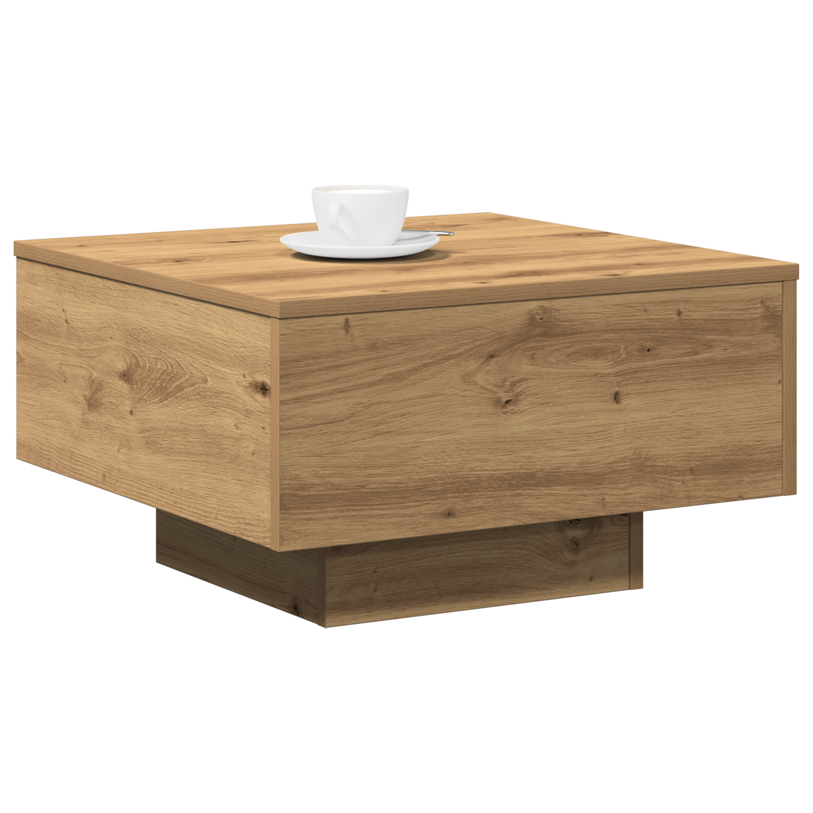 vidaXL Salontafel 55x55x31 cm bewerkt hout artisanaal eiken