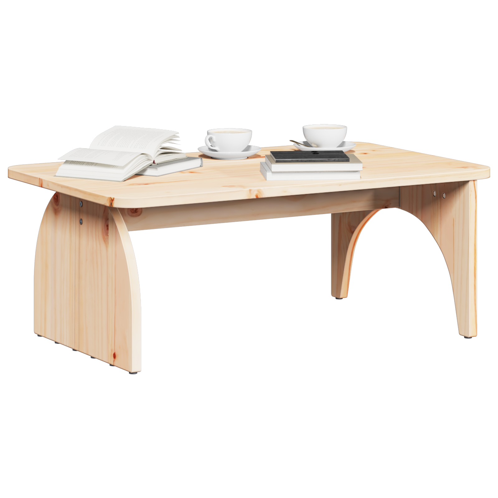 vidaXL Salontafel Natuurlijk 80 x 50 x 31 cm Massief grenenhout