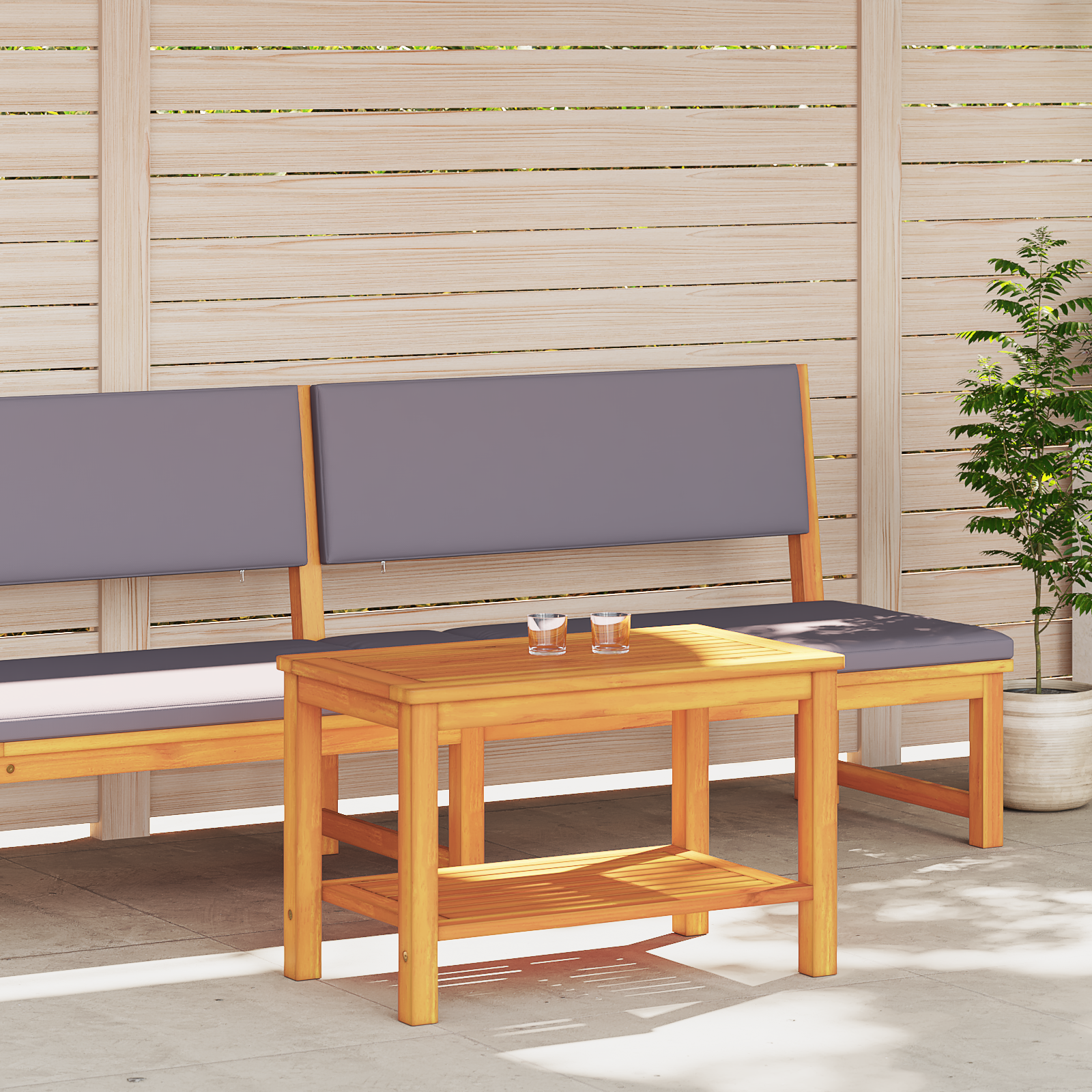 vidaXL Salontafel 70x40x45 cm Massief acaciahout