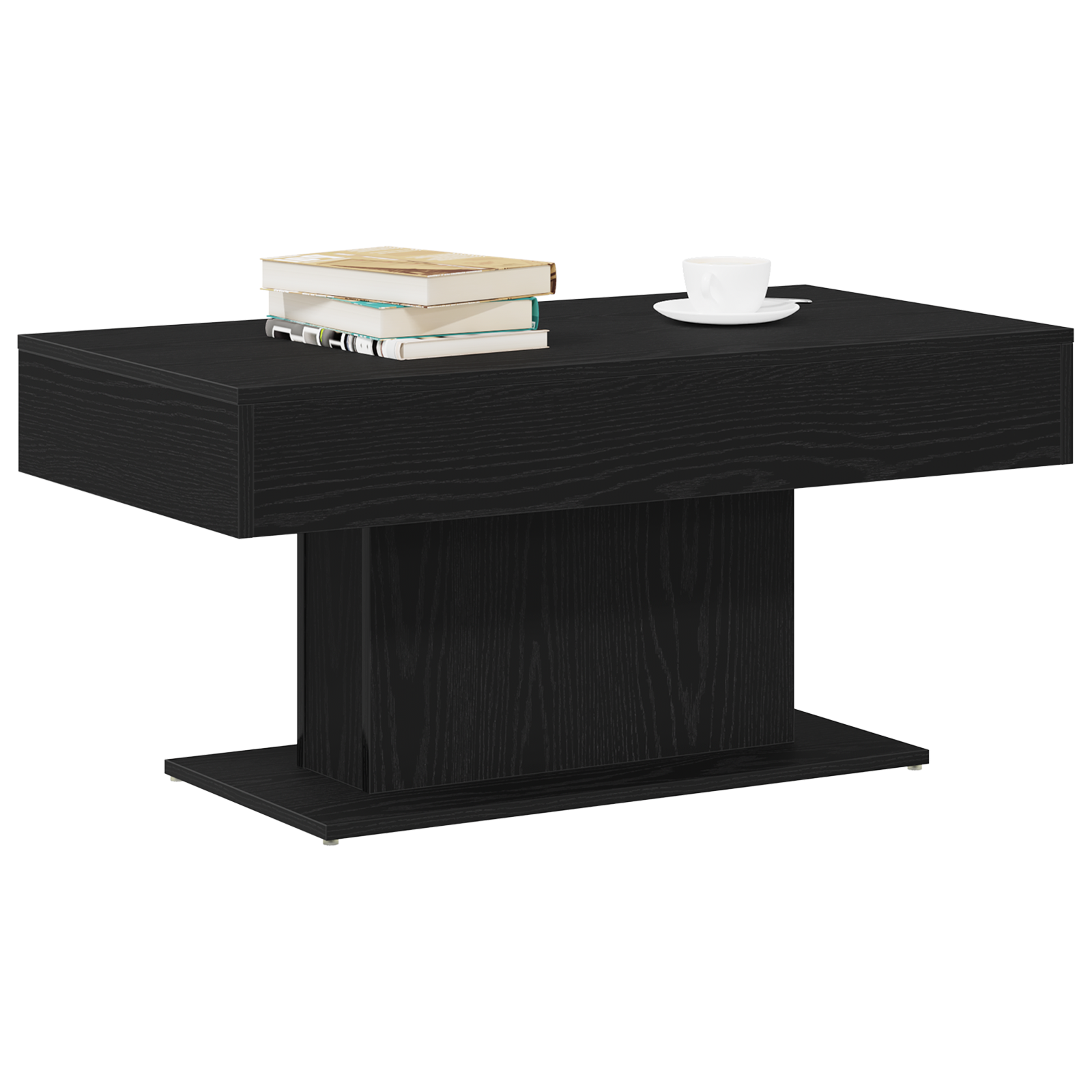 vidaXL Salontafel Zwart Eiken 96x50x45 cm Behandeld Hout