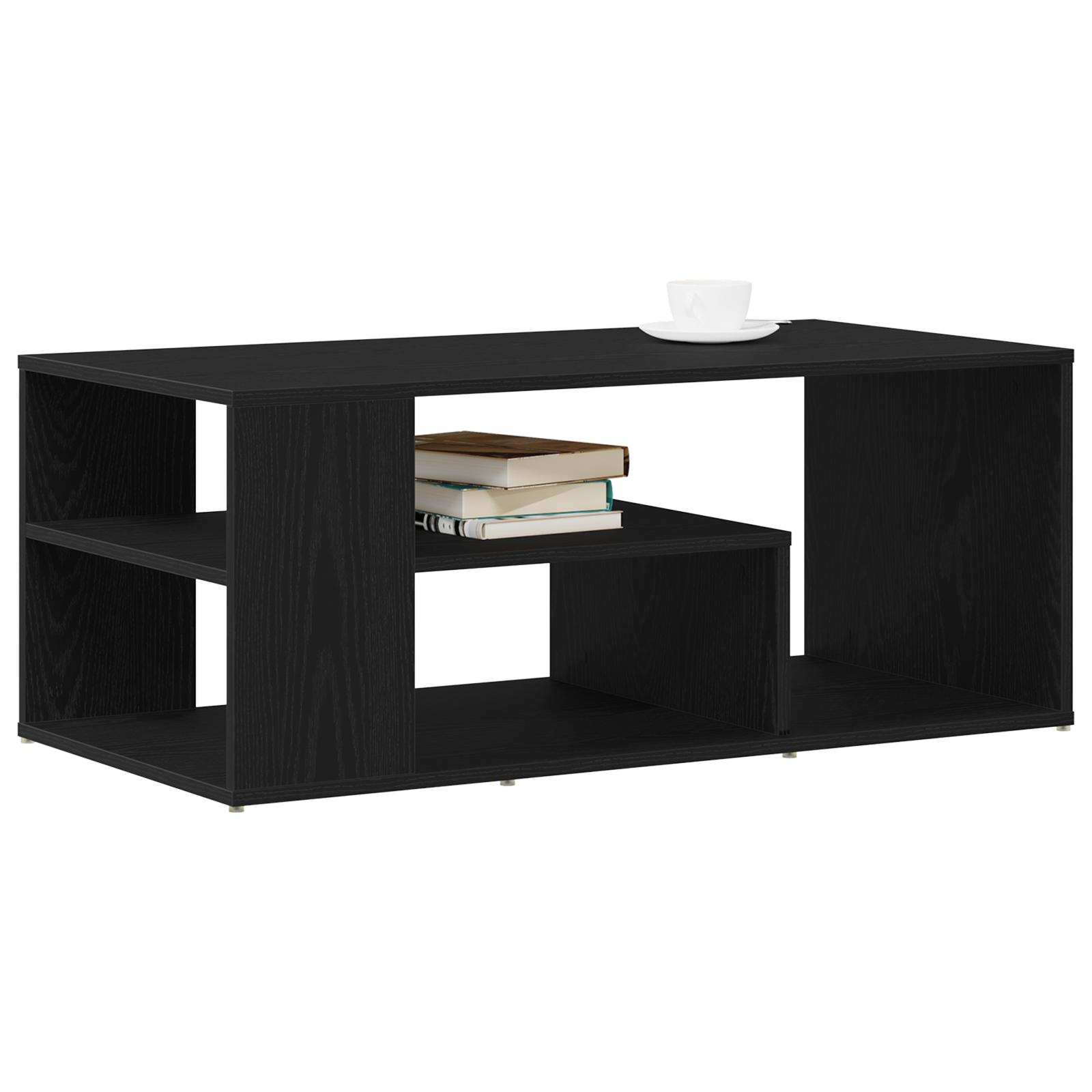 vidaXL Salontafel 100x50x40 cm bewerkt hout zwart eikenkleurig