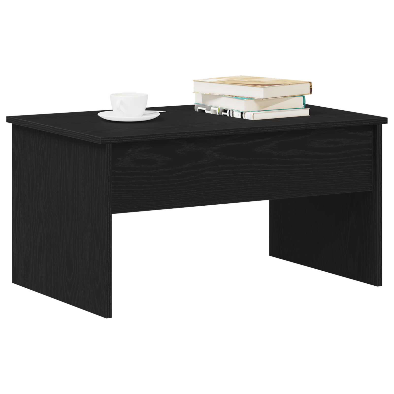 vidaXL Zwarte Eiken Salontafel - 80 x 50.5 x 41.5 cm