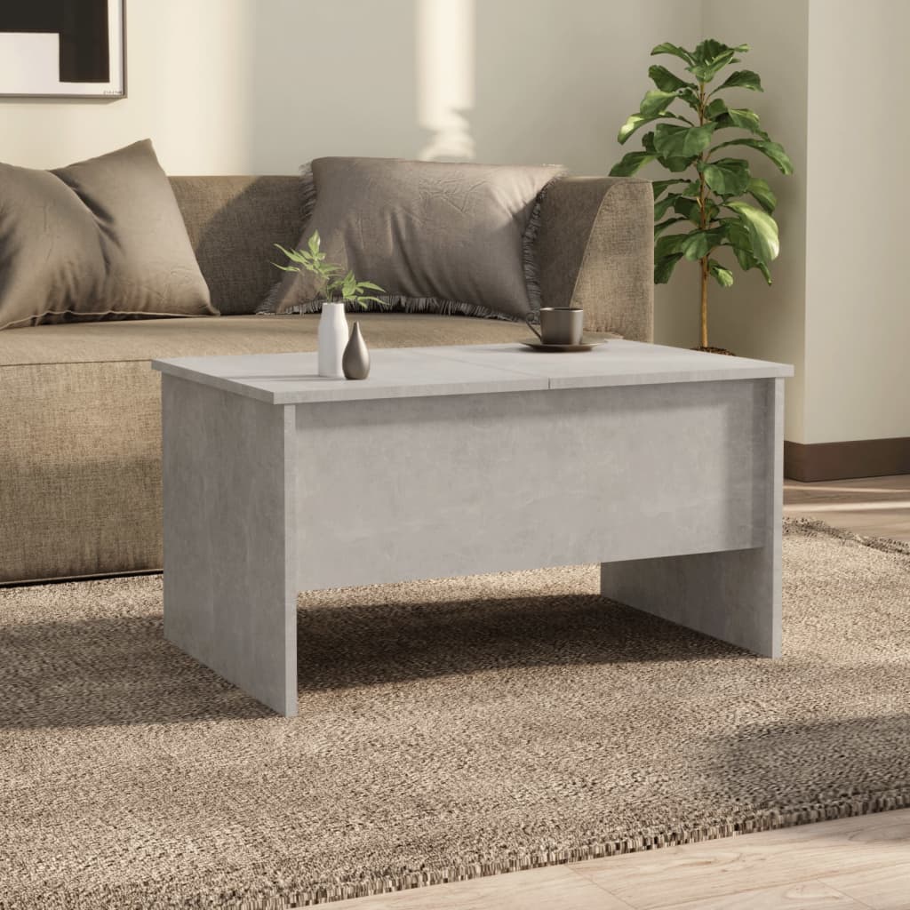 vidaXL Salontafel 80x50x42,5 cm bewerkt hout betongrijs