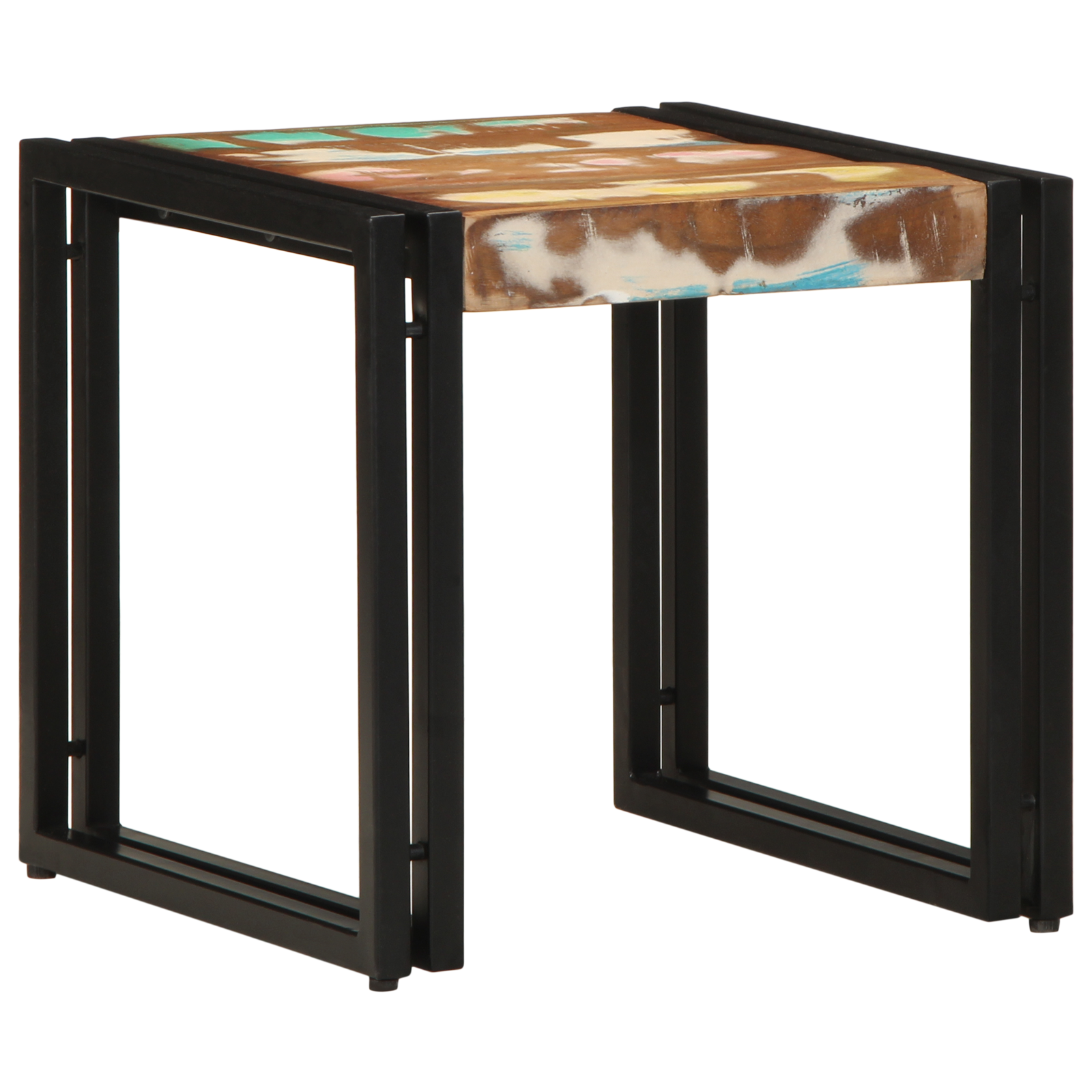 vidaXL Salontafel 40x50x38 cm massief gerecycled hout meerkleurig
