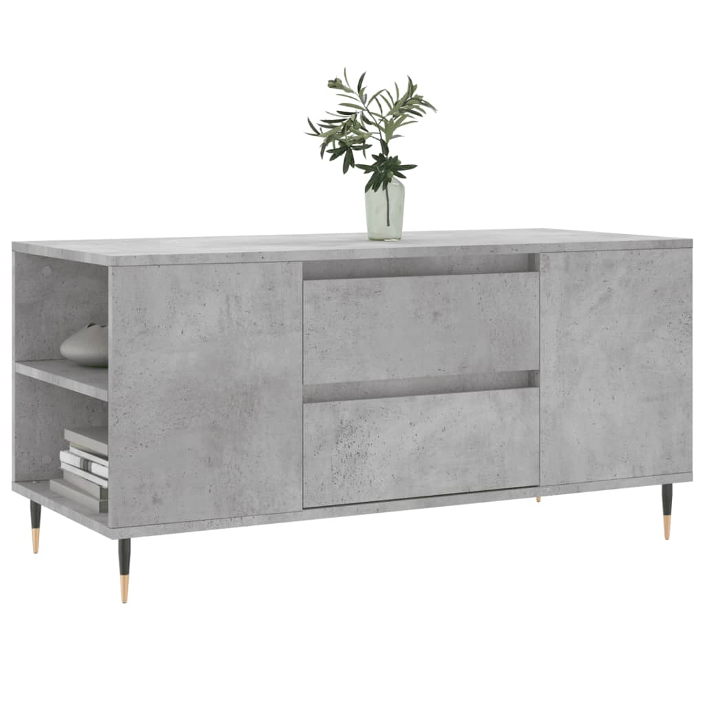 vidaXL Salontafel 102x44,5x50 cm bewerkt hout betongrijs