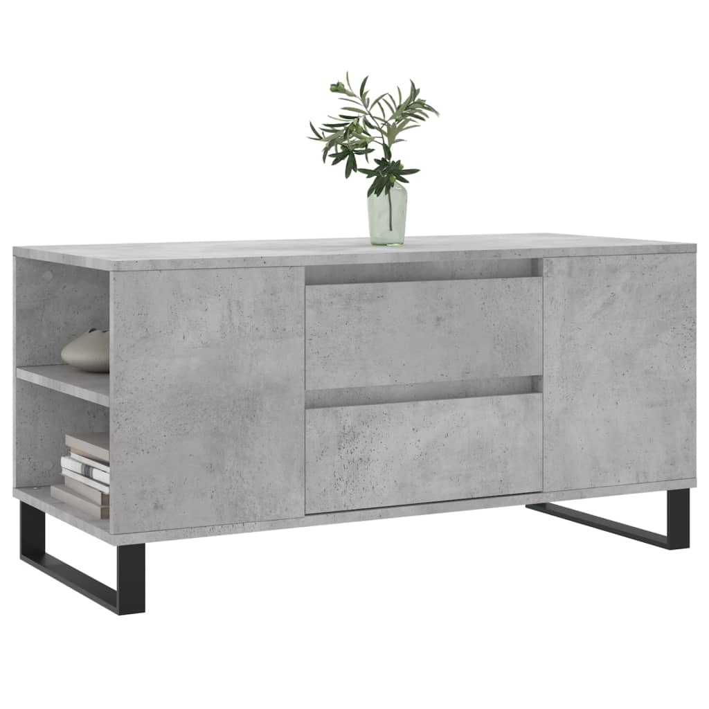 vidaXL Salontafel 102x44,5x50 cm bewerkt hout betongrijs