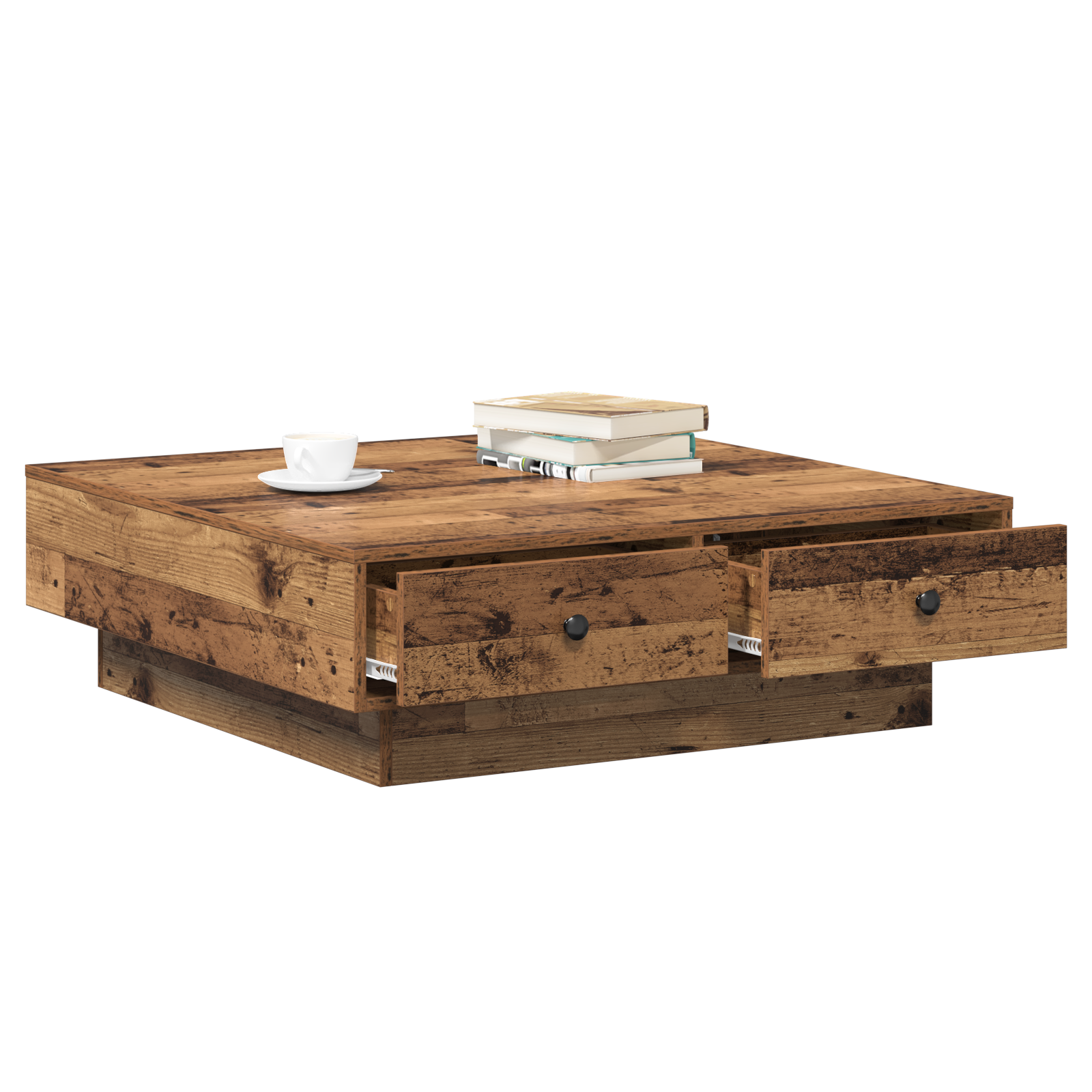 vidaXL Salontafel Oude hout Gerecycled Hout 90 x 90 x 28 cm