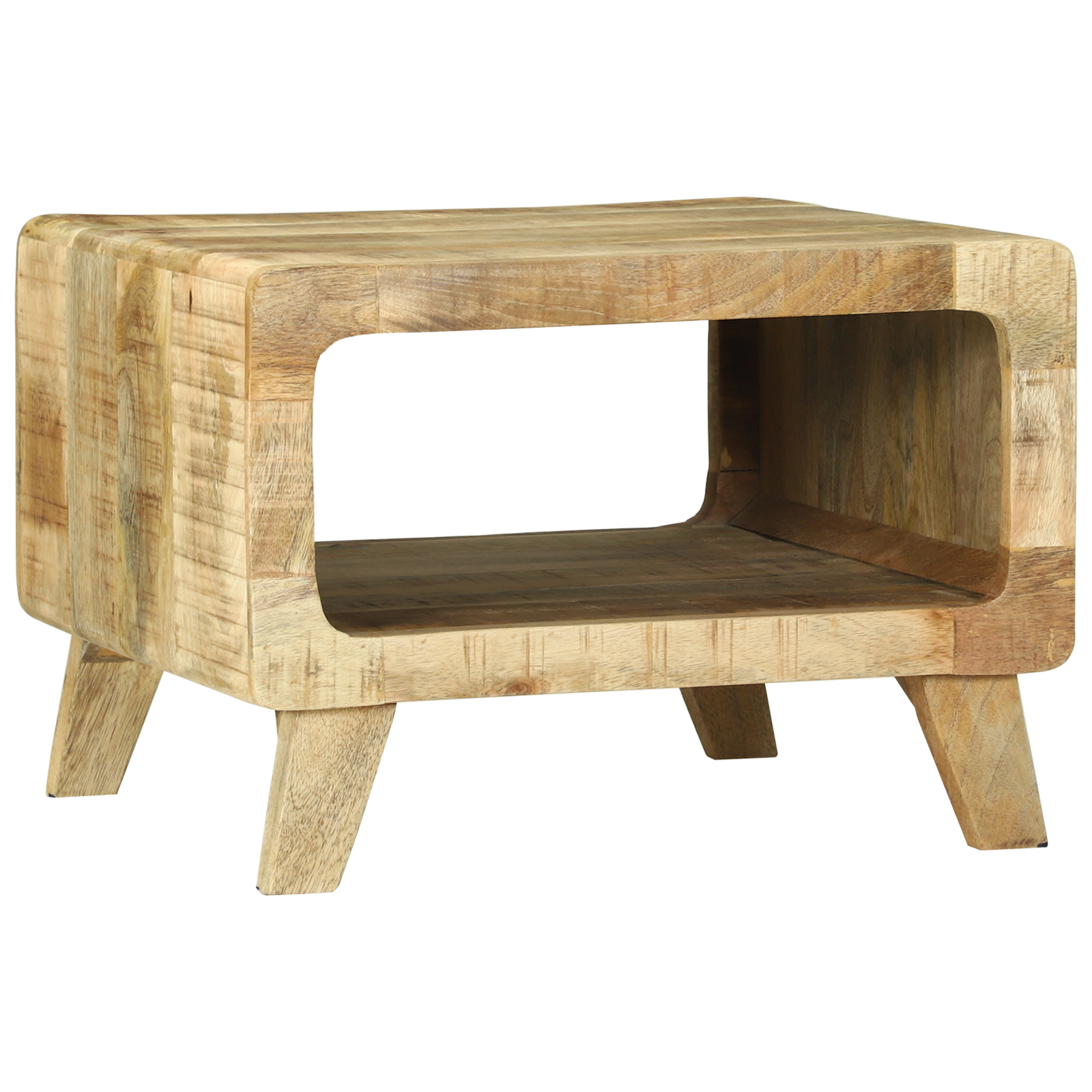 vidaXL Salontafel 50x50x35 cm Massief Ruw Hout Mango