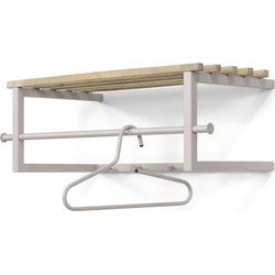 Spinder Design wandkapstok Marco - silky taupe/eikenhout