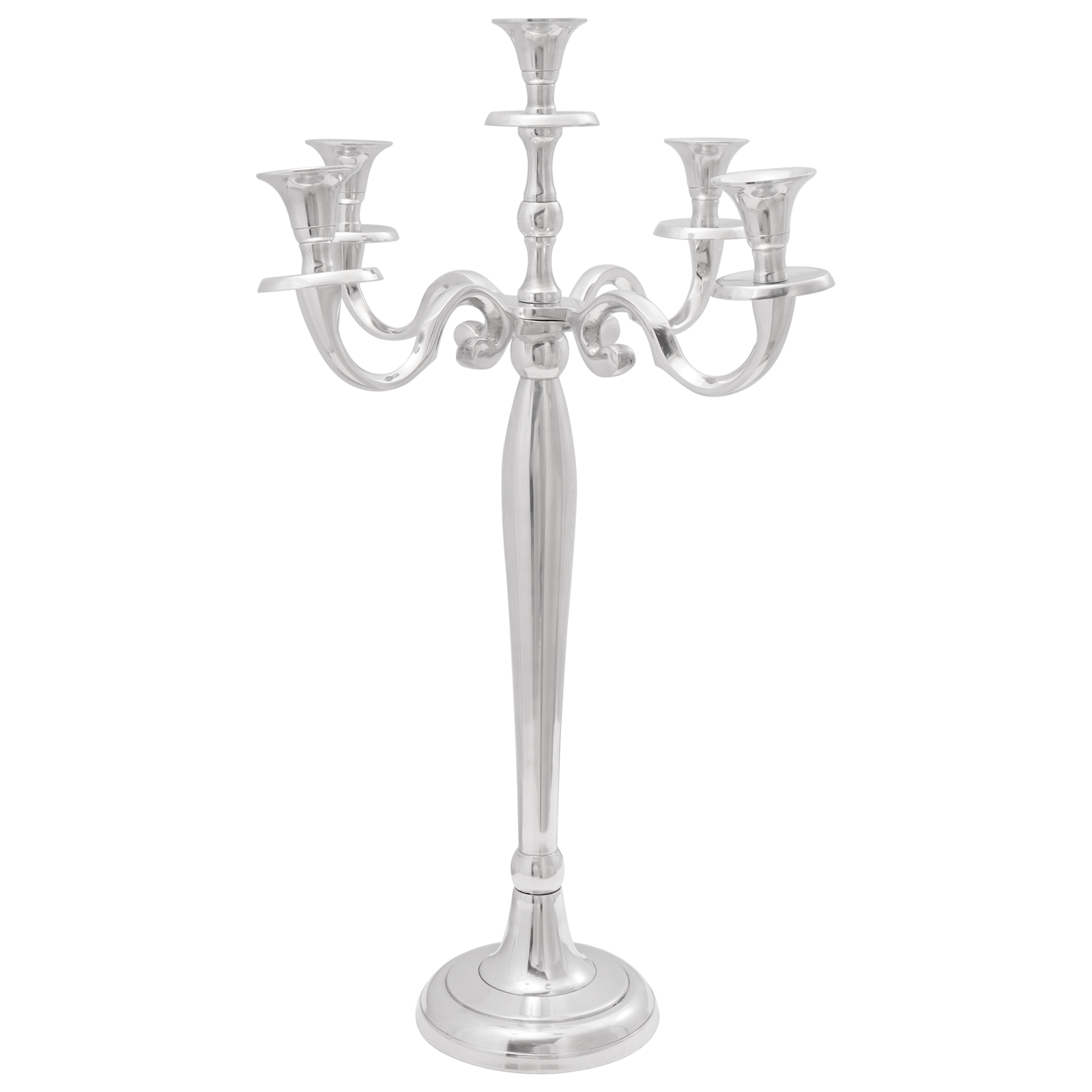 vidaXL Kaarsenhouder 39x39x60 cm aluminium zilverkleurig