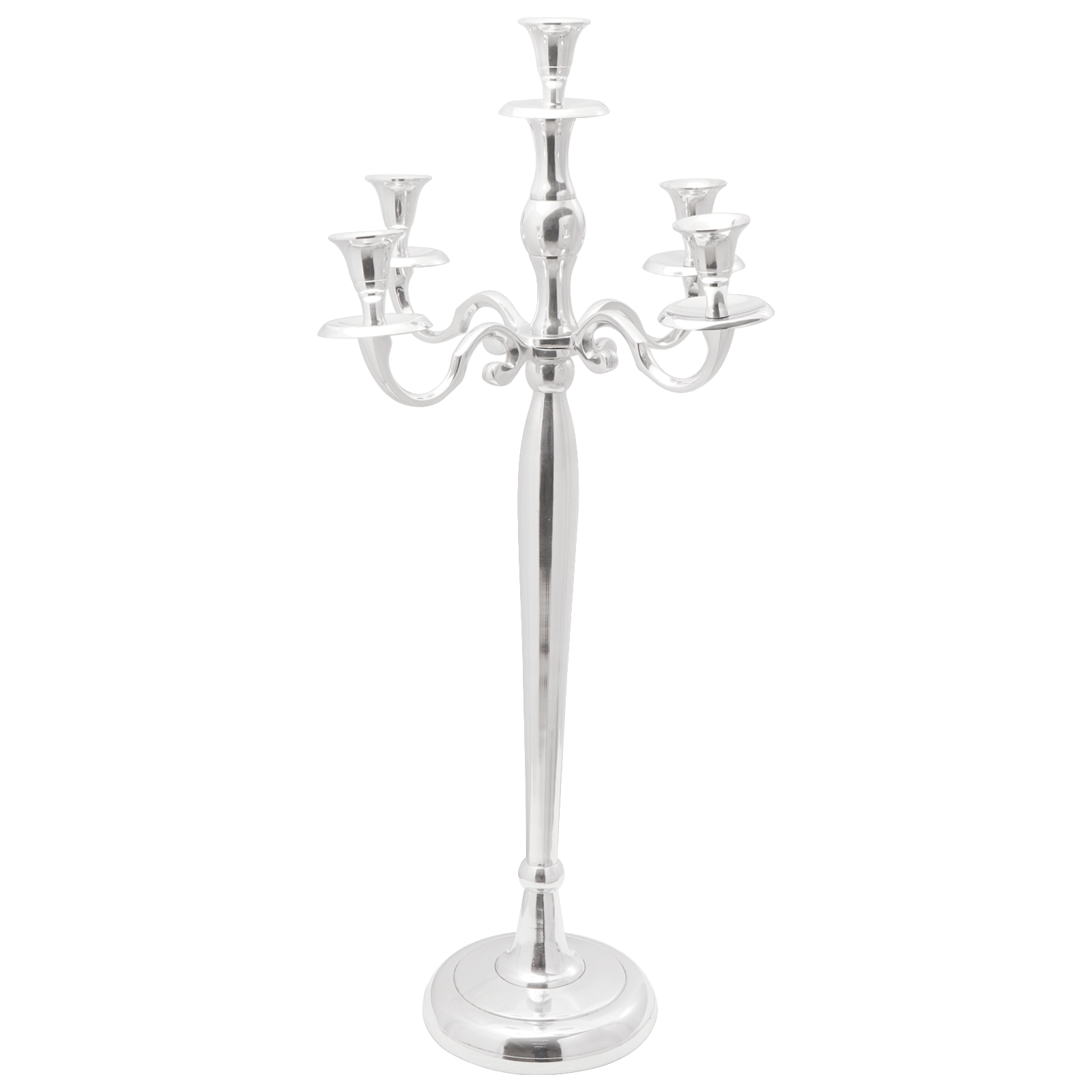 vidaXL Kaarsenhouder 32x32x79,5 cm aluminium zilverkleurig