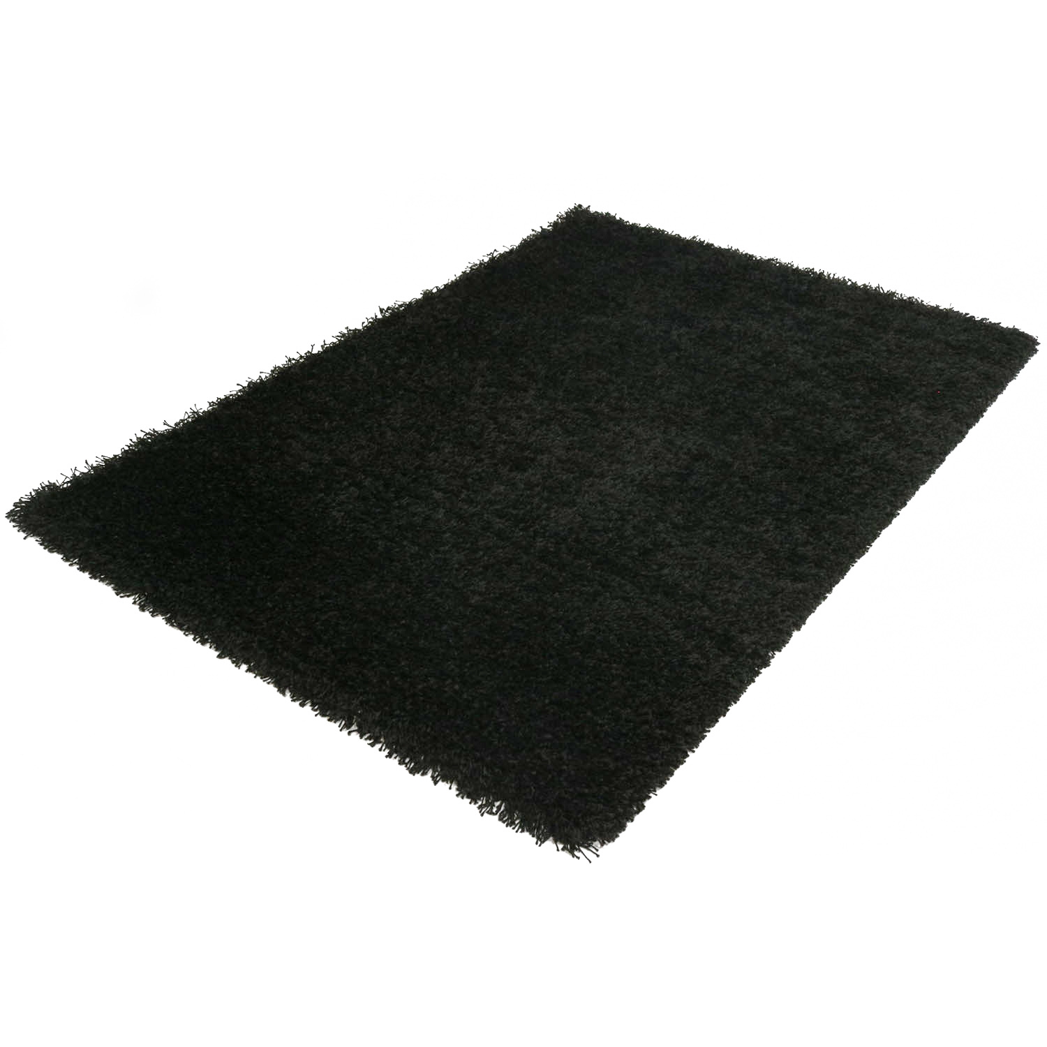 Merinos Hoogpolig Vloerkleed Shaggy Plus 1074 Zwart 200 x 290 cm