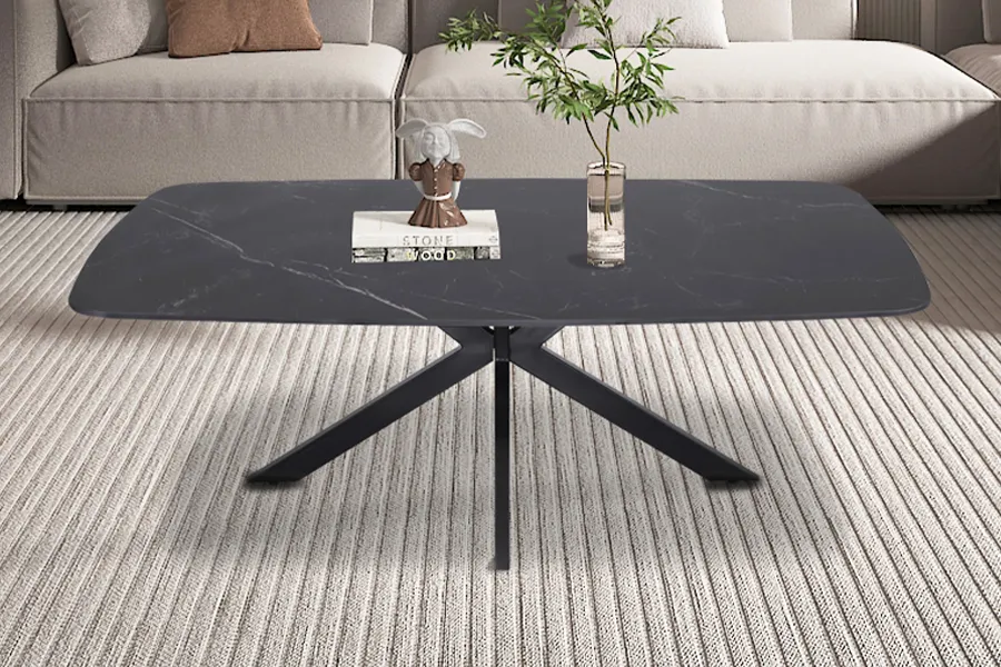 WOONENZO Deens ovaal salontafel Apollo - zwart
